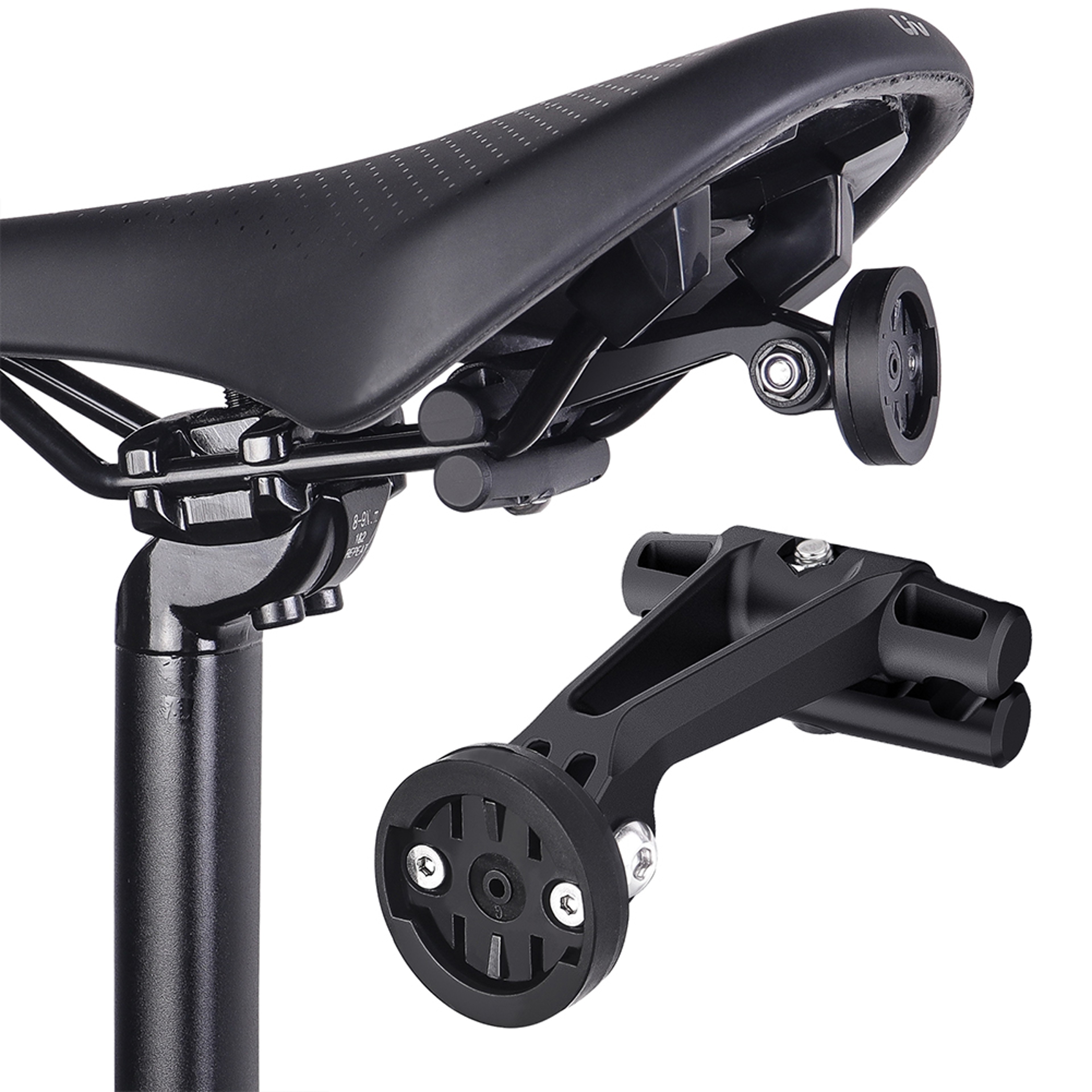 Bicycle Saddle Rail Mount for Garmin Varia Radar and Rear Taillight – view 3
