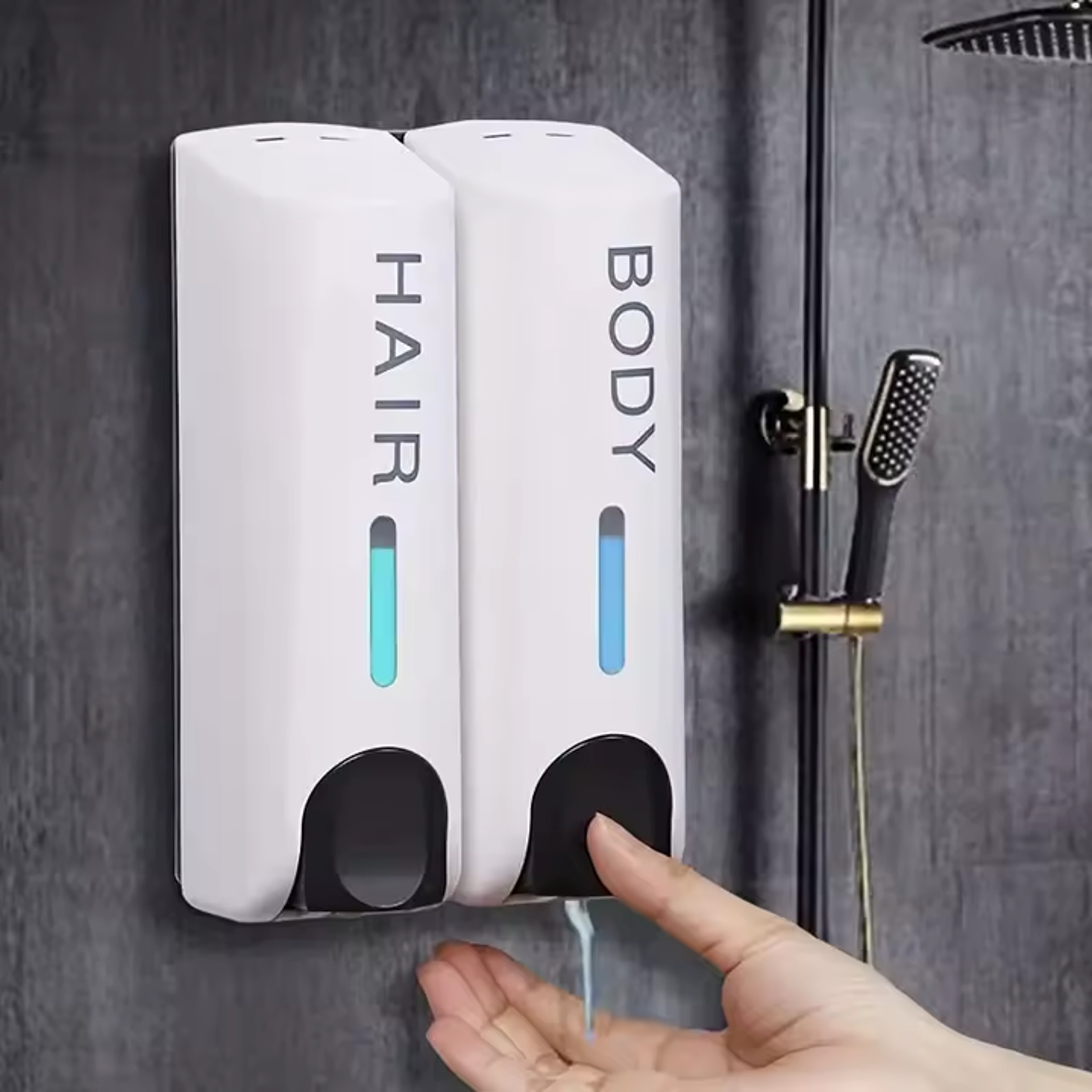 Wall Mounted Shower And Soap Dispenser With Clear Window 0