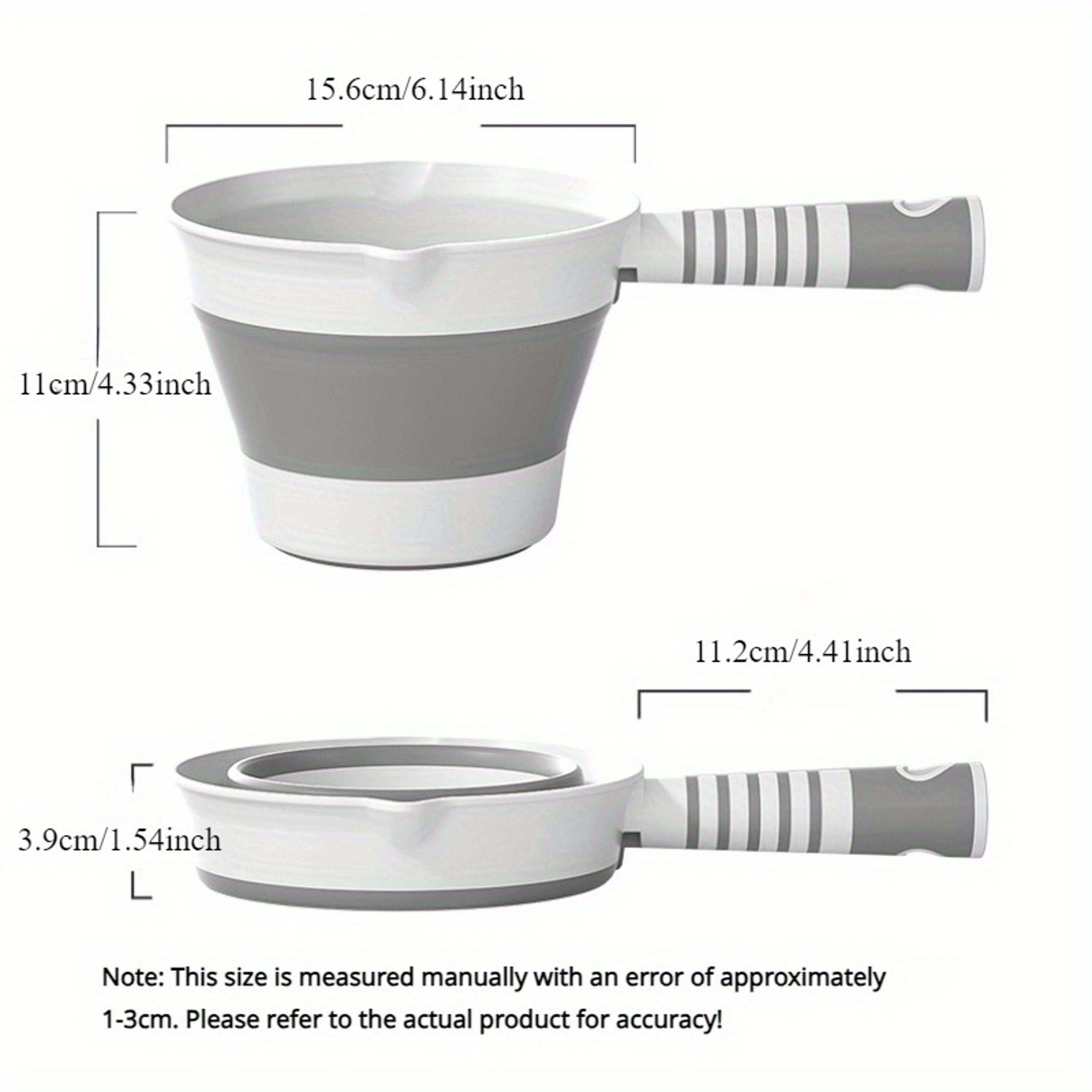 Folding Water Scoop with Long Handle Durable Thickened Plastic Ladle – view 5