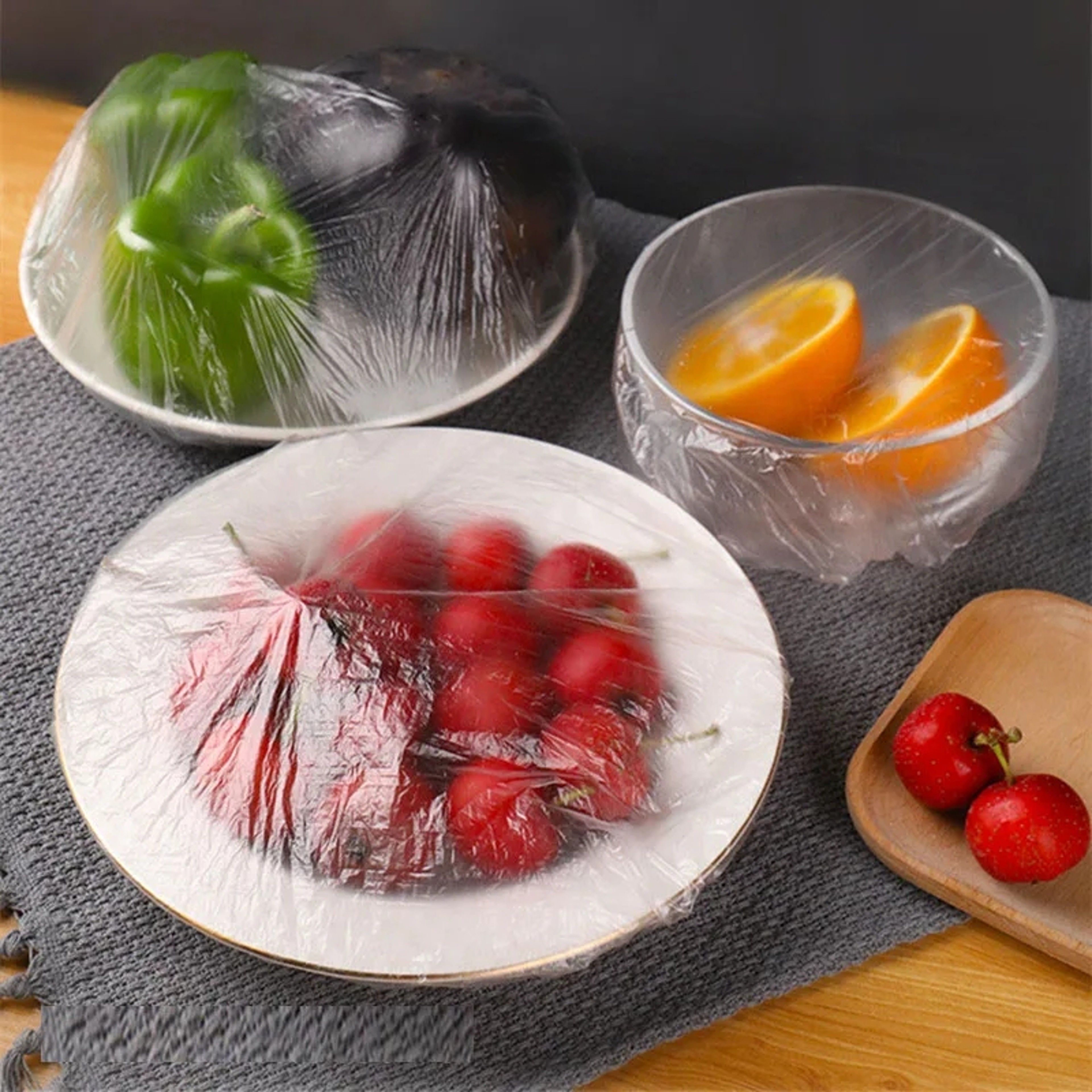 Disposable Elastic Food Covers – Colorful PE Plastic Bowl and Refrigerator Covers – view 6