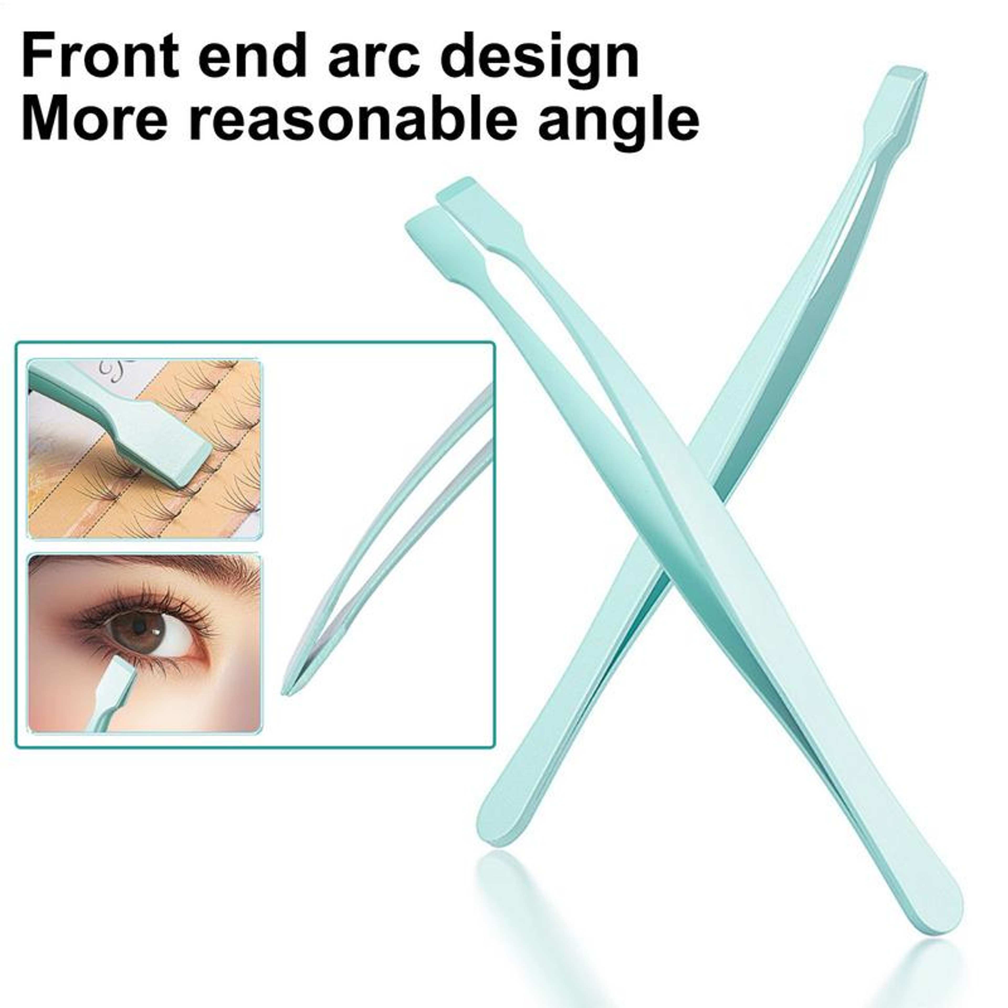 Precision Eyelash Cluster Applicator Tweezers with Non-Slip Grip – view 3