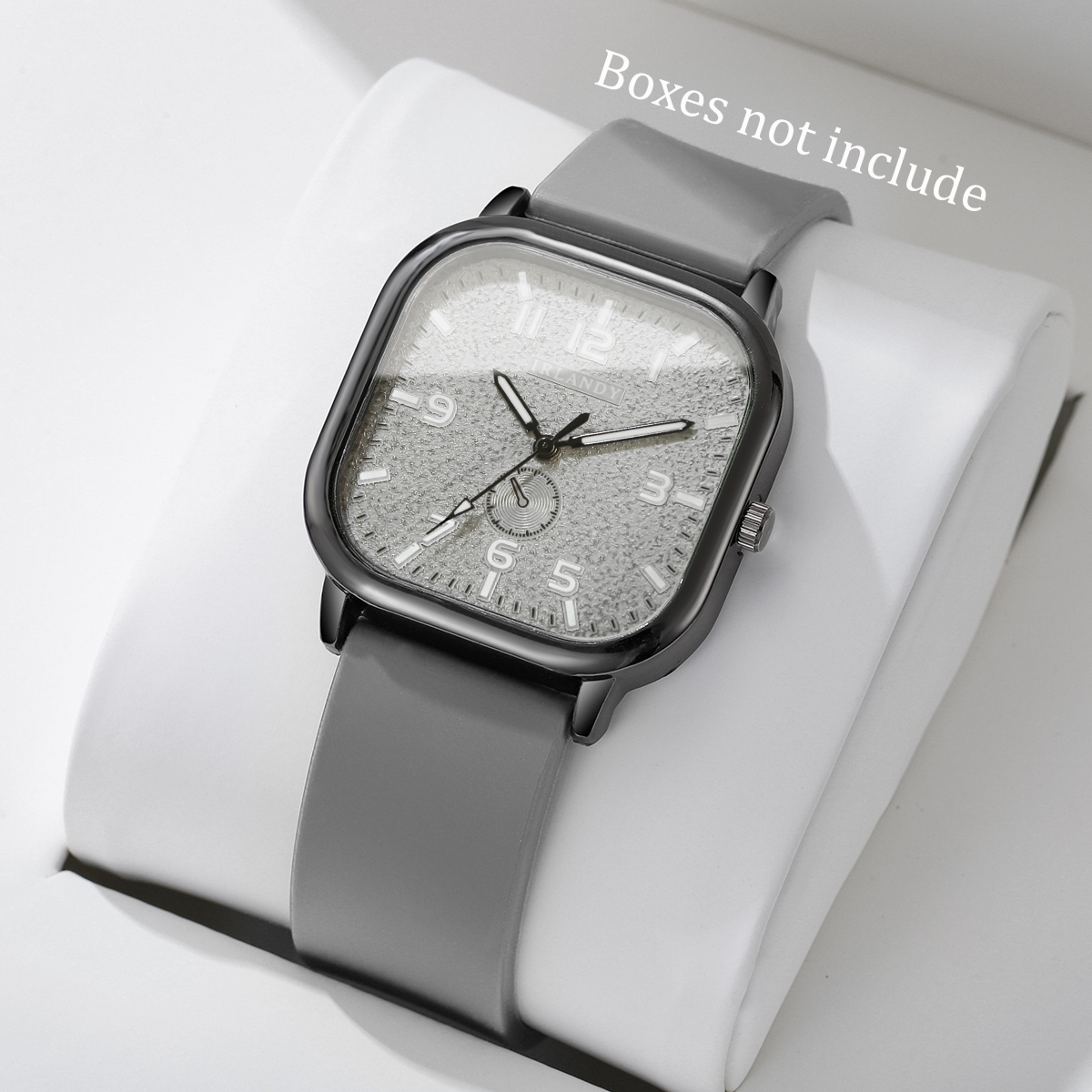 Square Dial Quartz Watch with Silicone Strap for Women and Men – view 7
