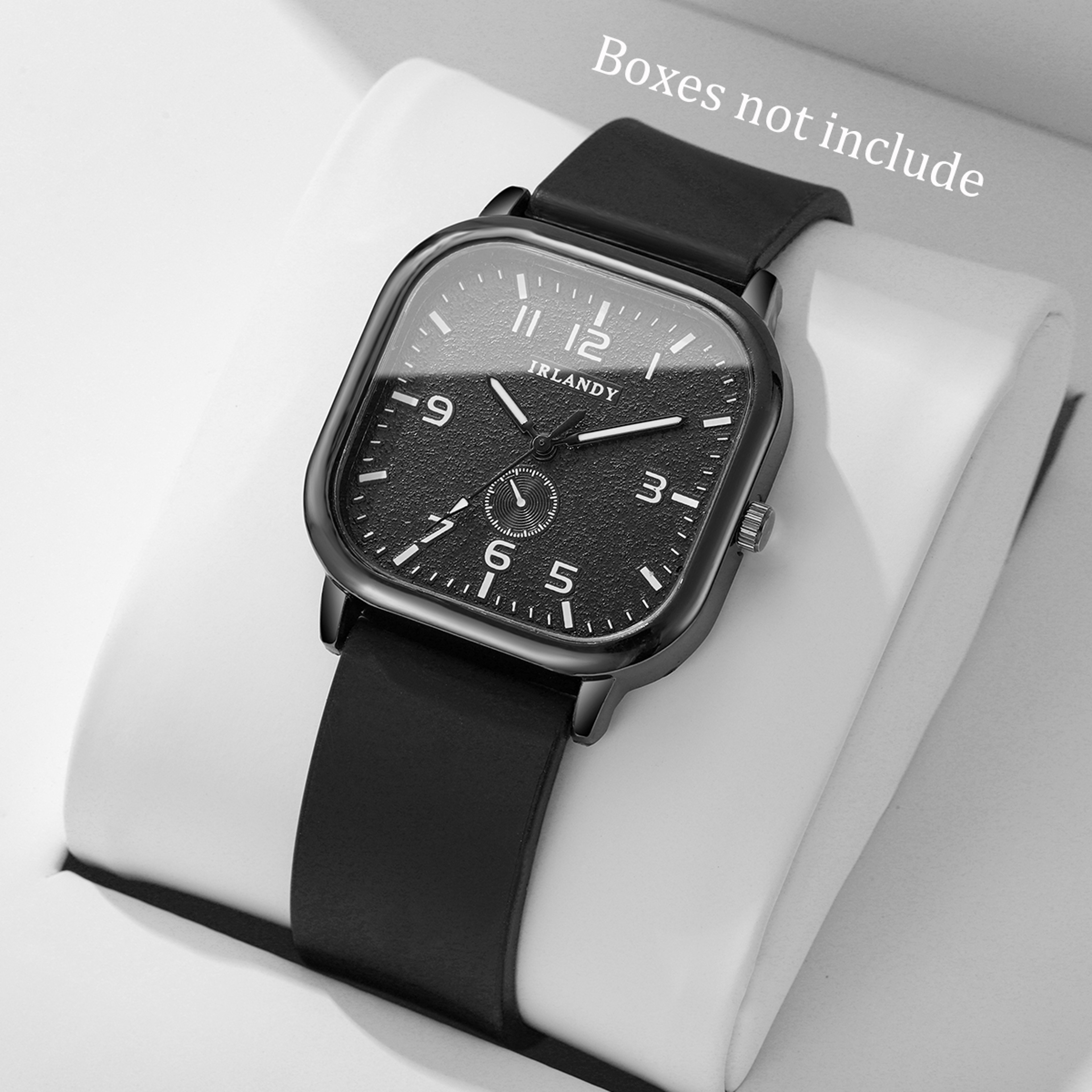 Square Dial Quartz Watch with Silicone Strap for Women and Men – view 10