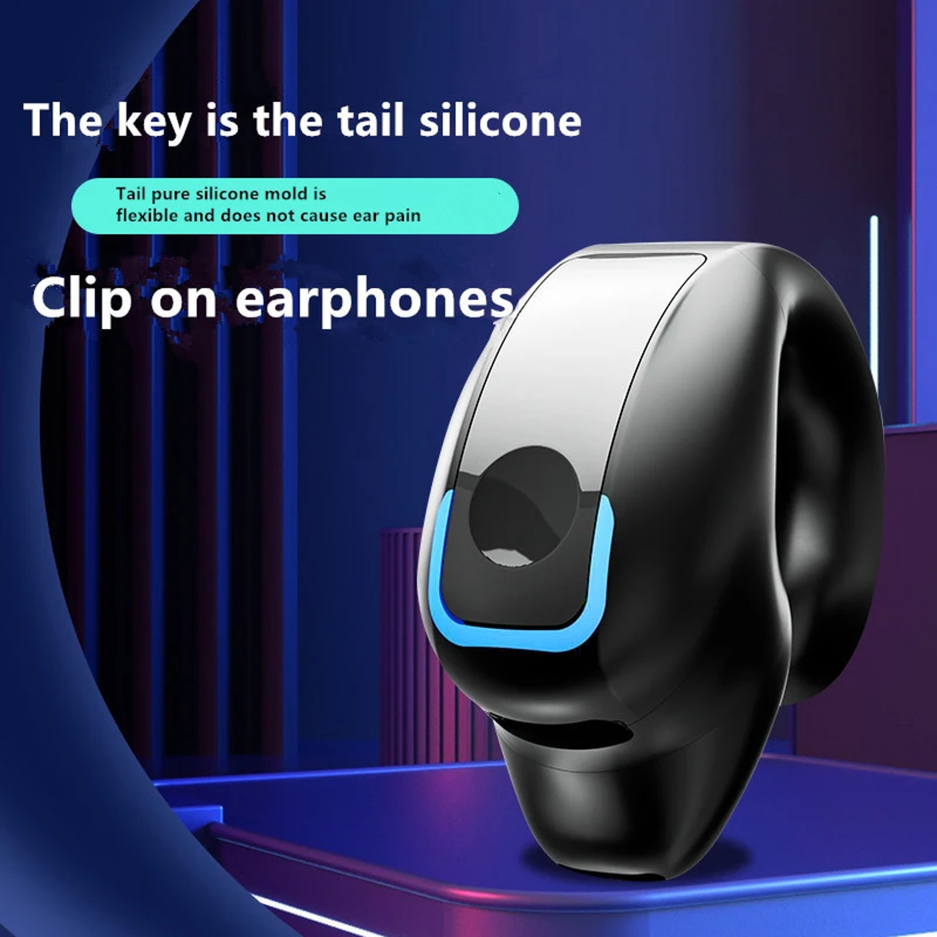 Wireless Bluetooth Open Ear Clip Headphones with Microphone – view 2