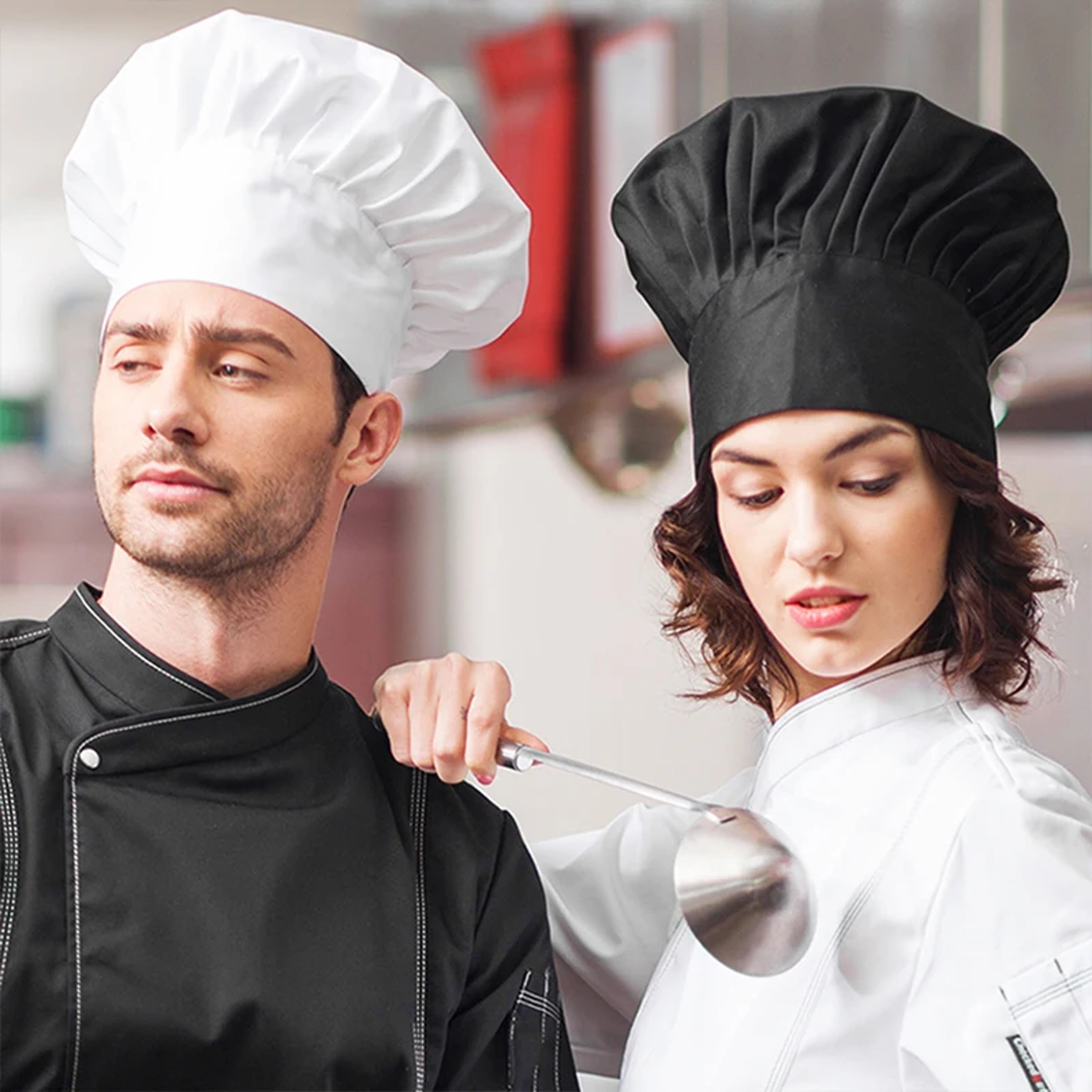 Chef Hat Cotton Polyester Twill Kitchen Work Cap For Men And Women 3