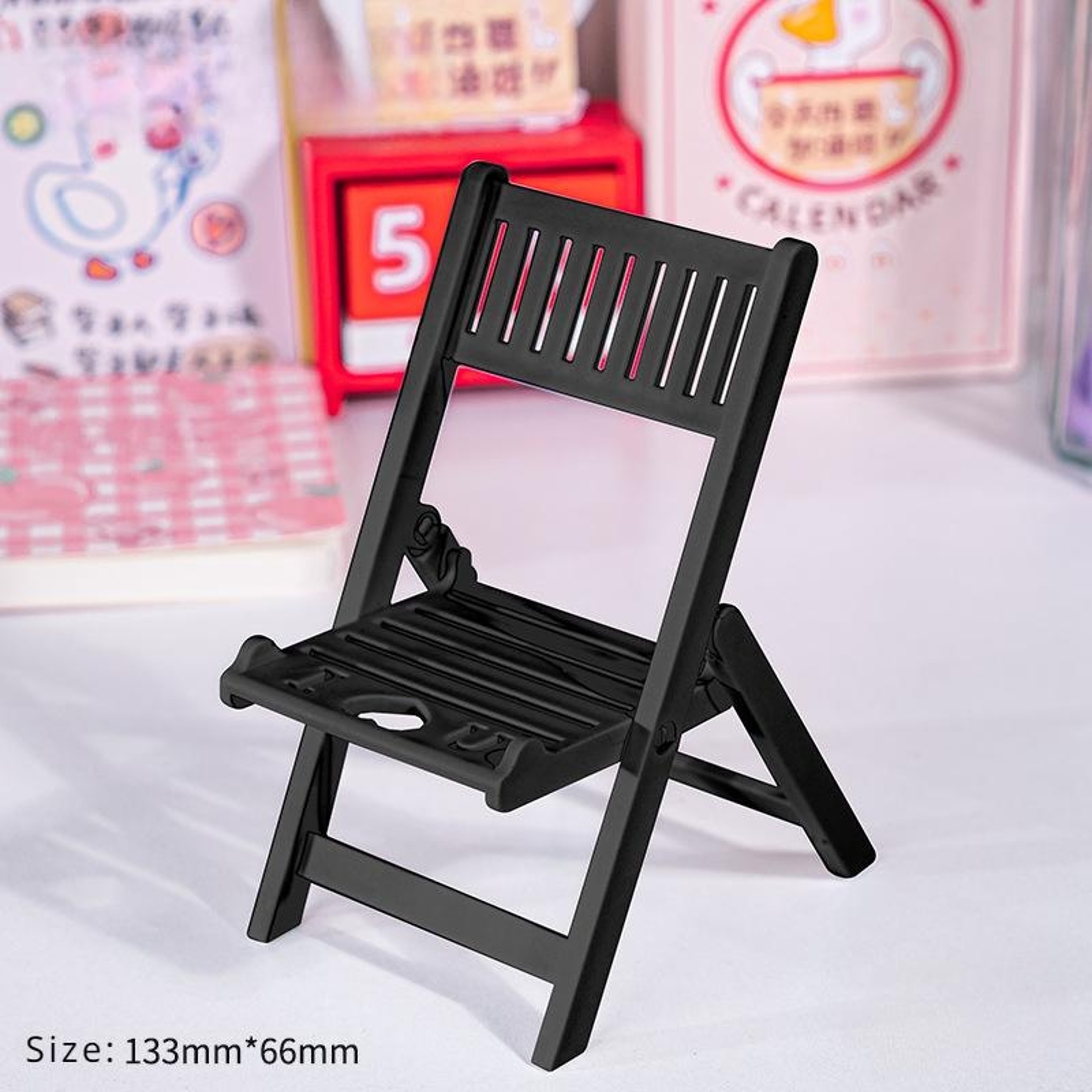 Mini Beach Chair Phone Stand Foldable Multi-Angle Desk Holder – view 8