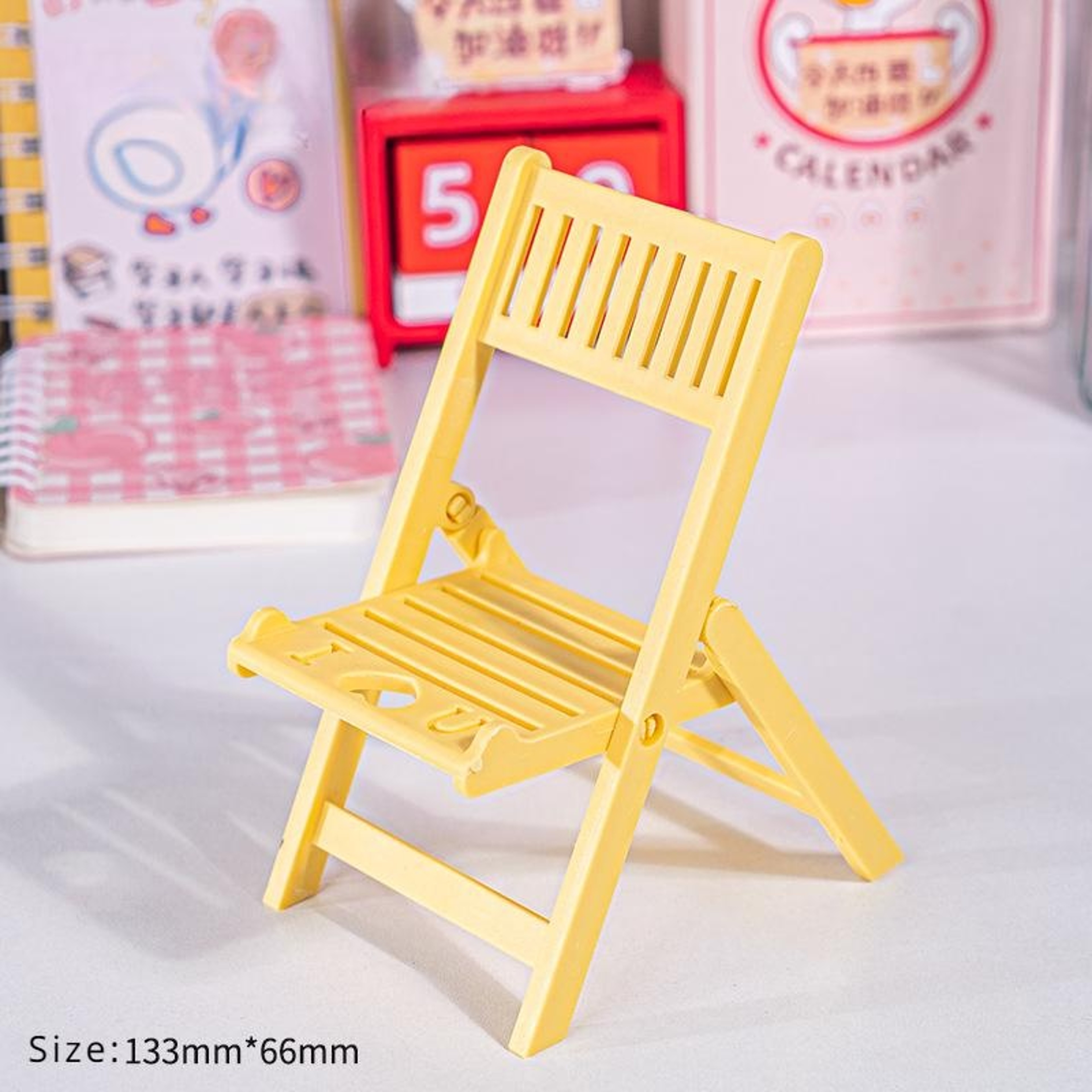 Mini Beach Chair Phone Stand Foldable Multi-Angle Desk Holder – view 9