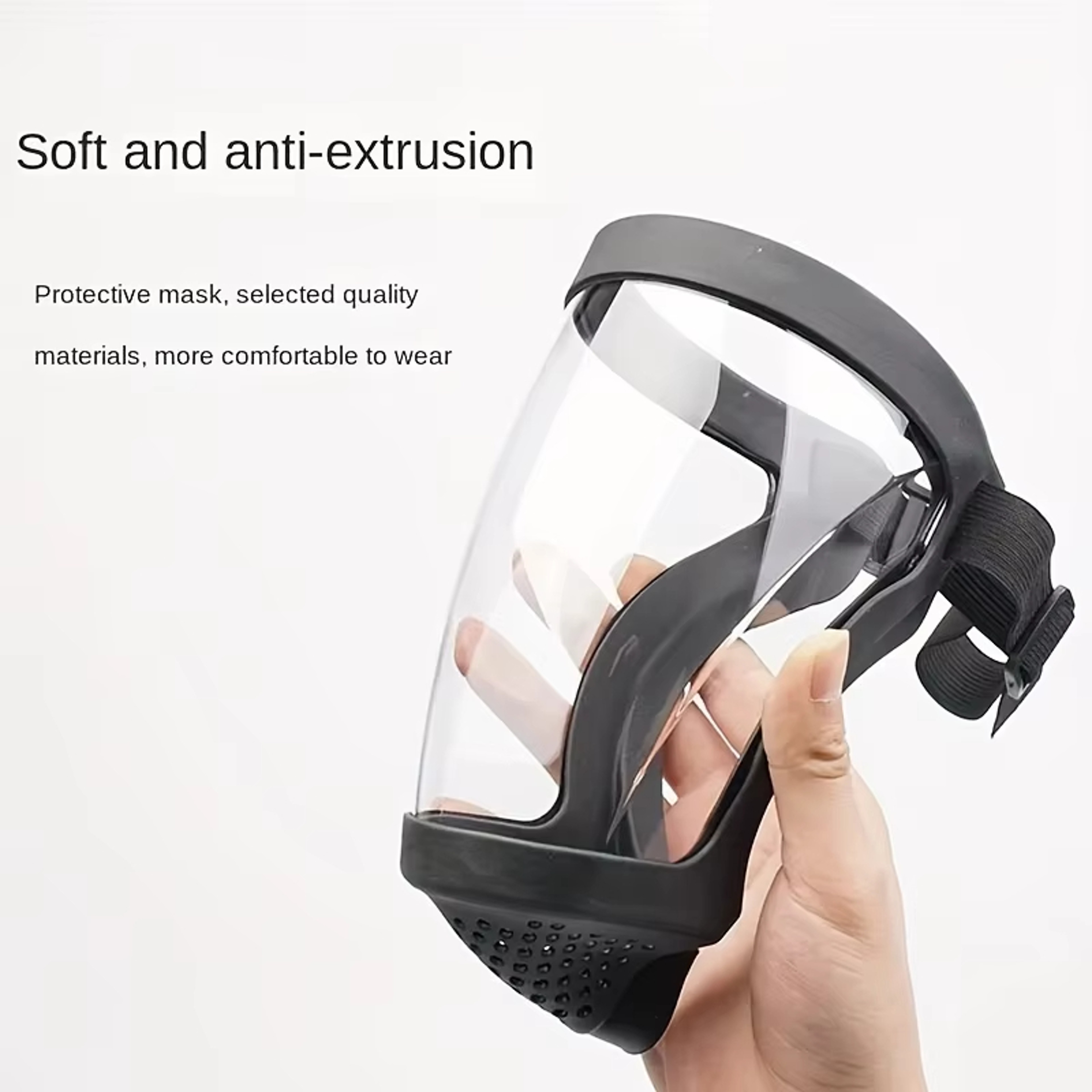 FullFace Transparent Protective Shield With Adjustable Buckle 3