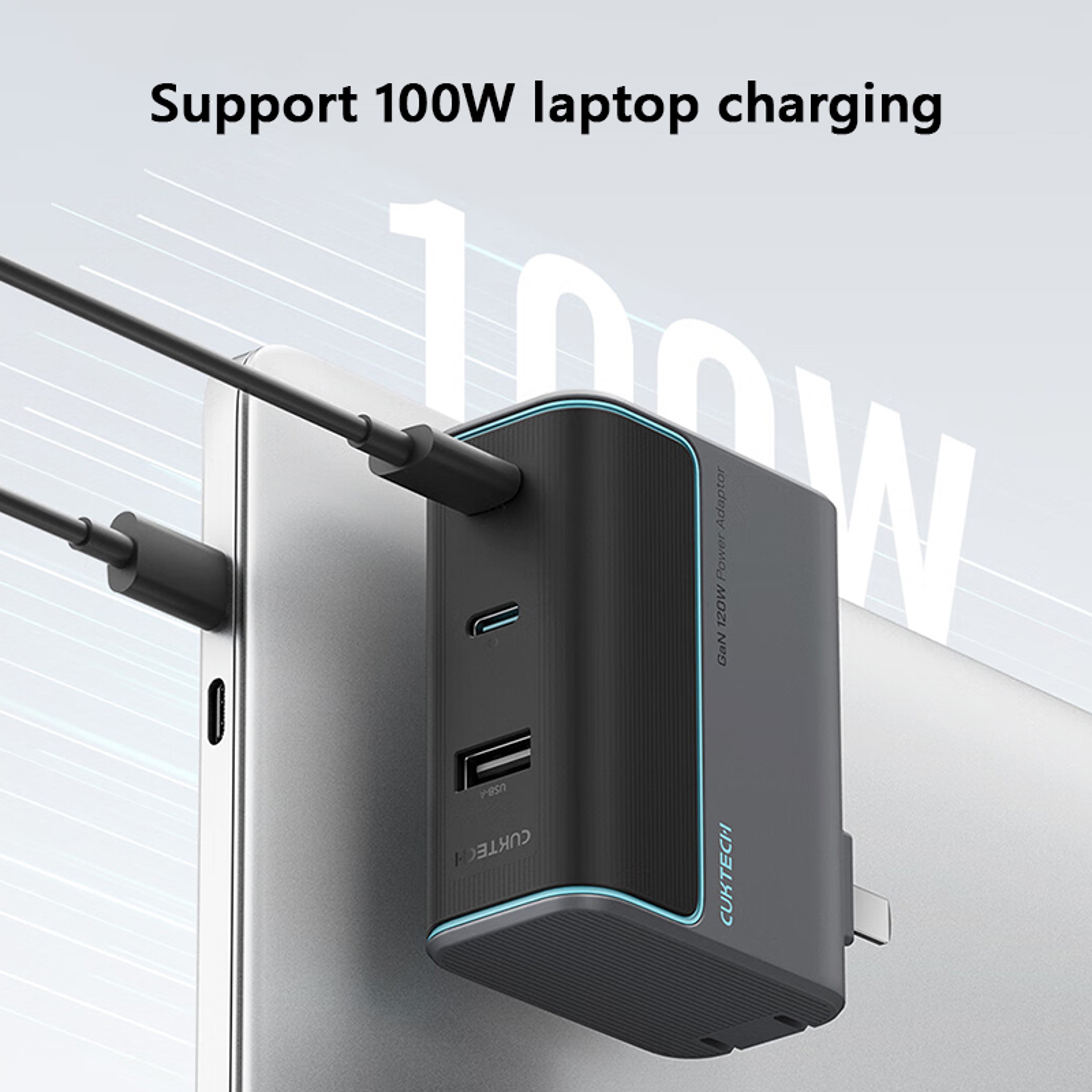 120W GaN Fast Charger with 3 Ports USB-C and USB-A – view 6