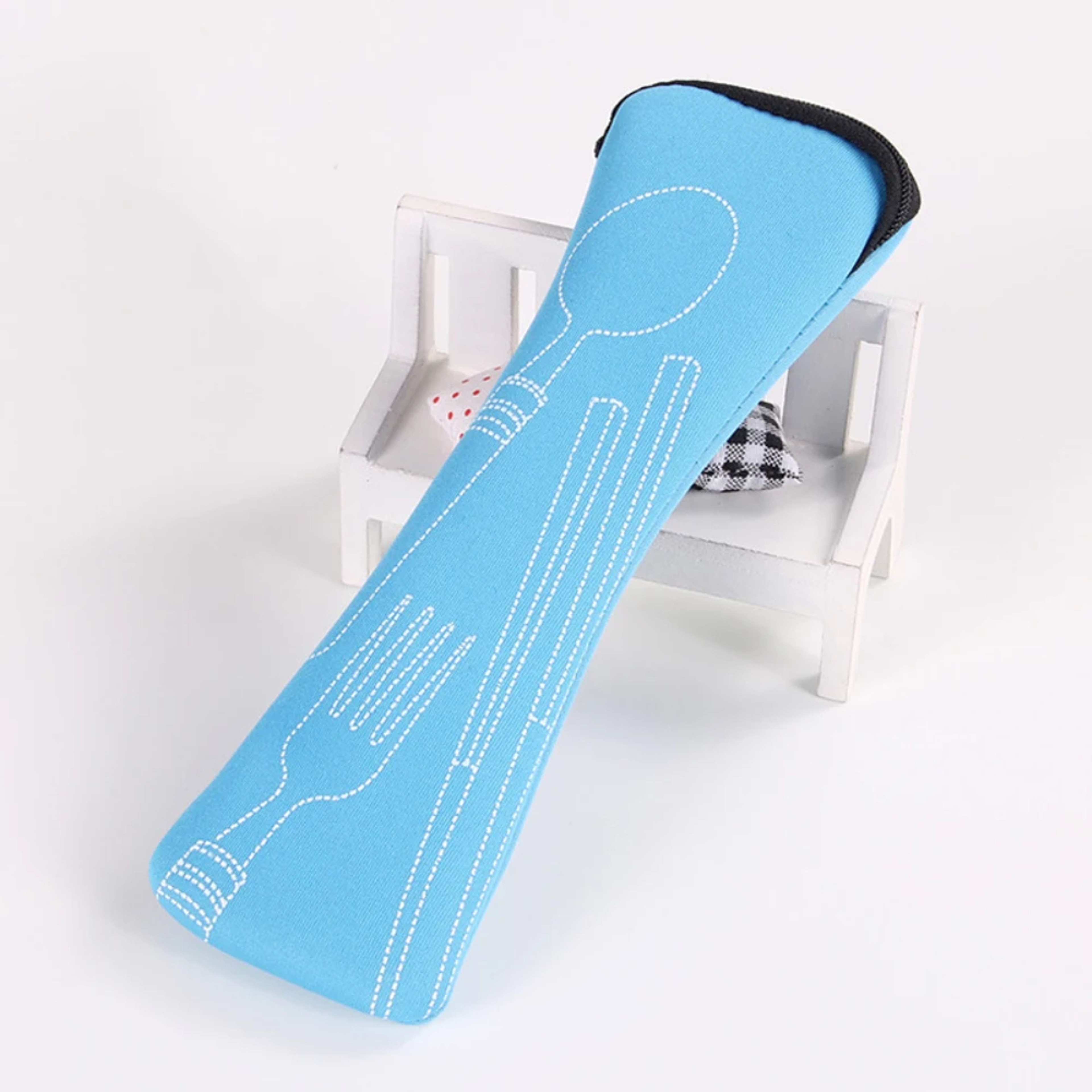 Portable Cloth Cutlery Storage Bag for Travel Picnics and Utensils – view 5