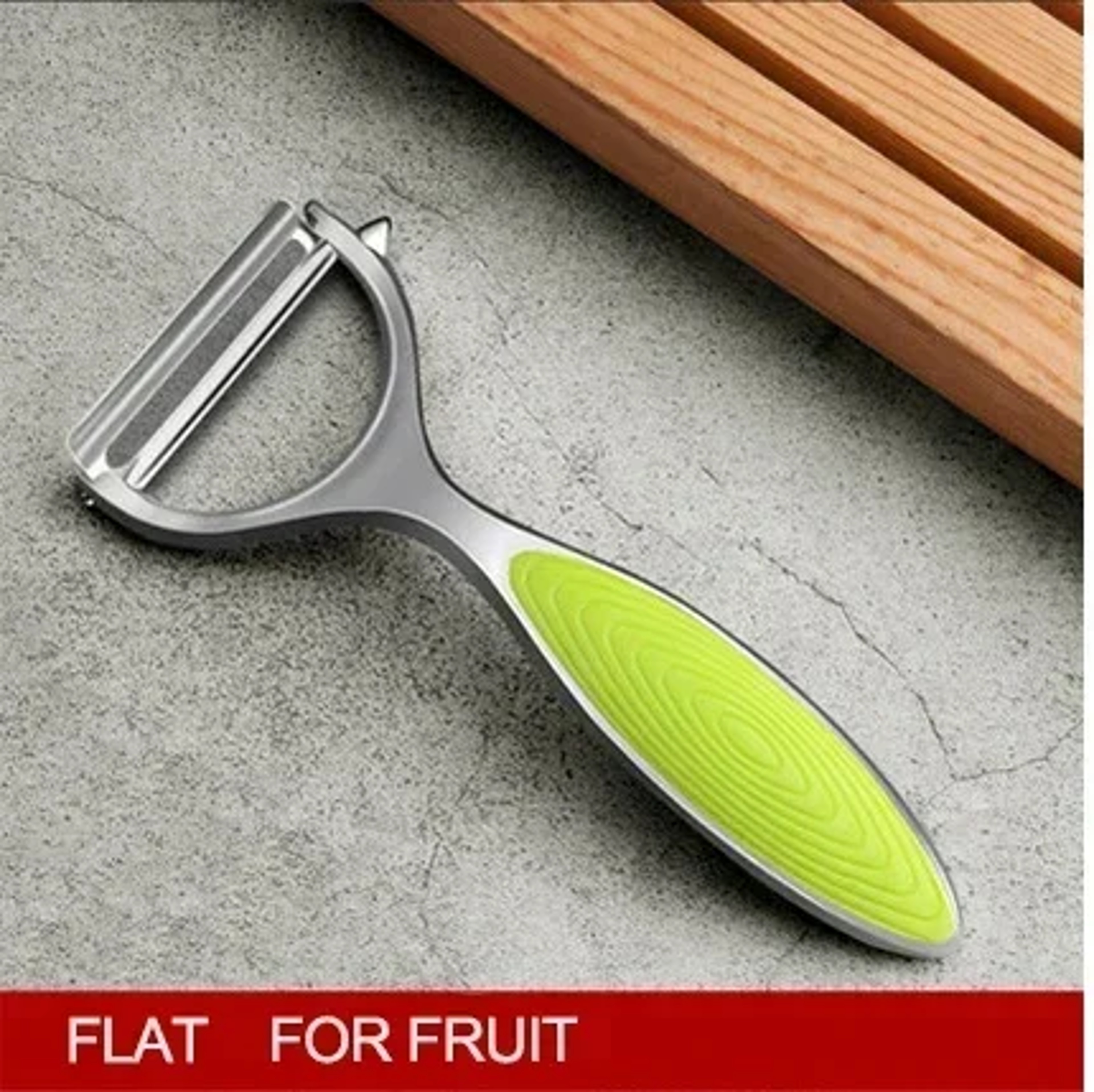 Shaped Stainless Steel Vegetable Peeler with Rotating Blade and Non-Slip Handle – view 8