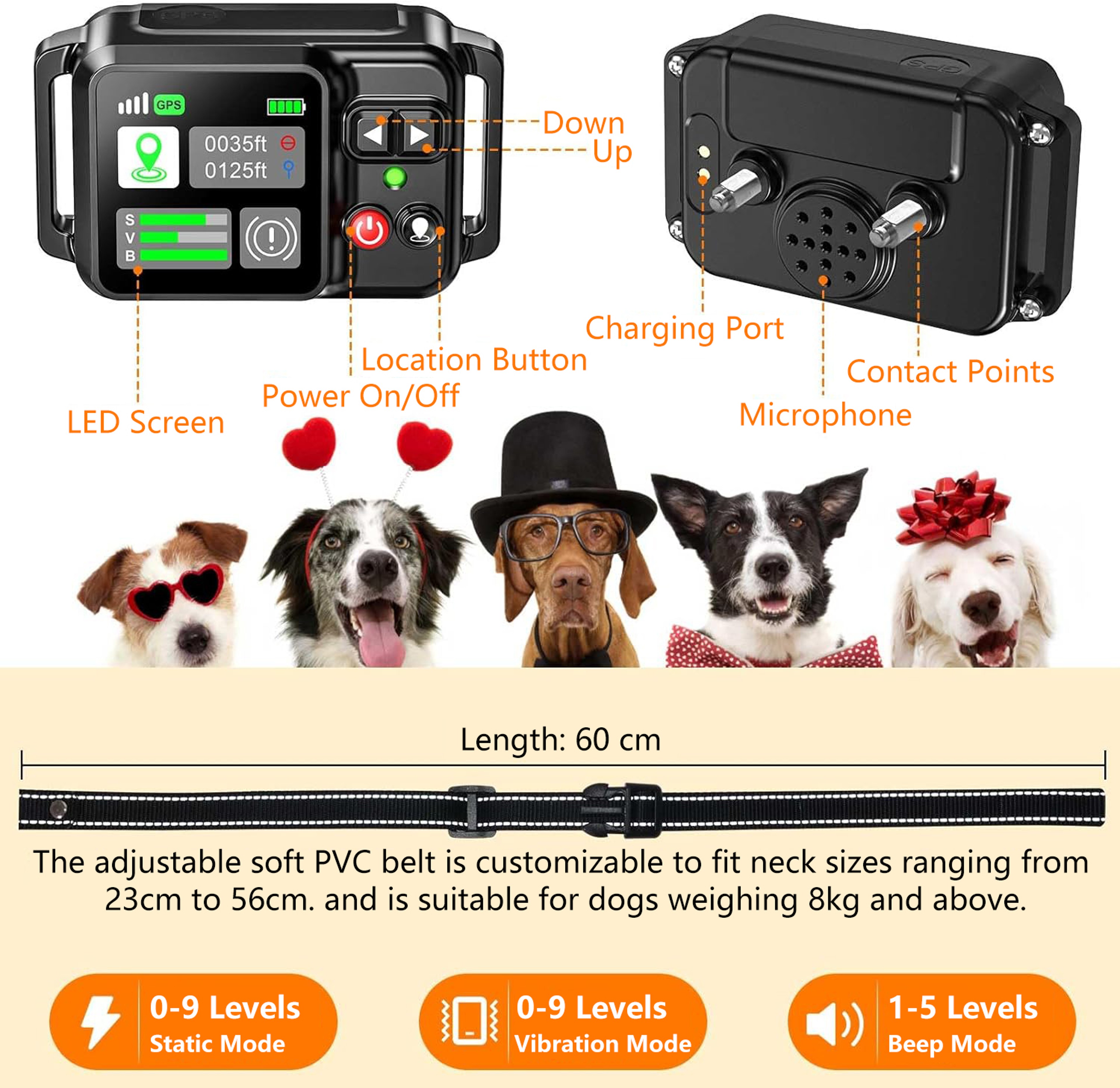 Wireless Dog Fence System with Adjustable Ft Boundary Range – view 4