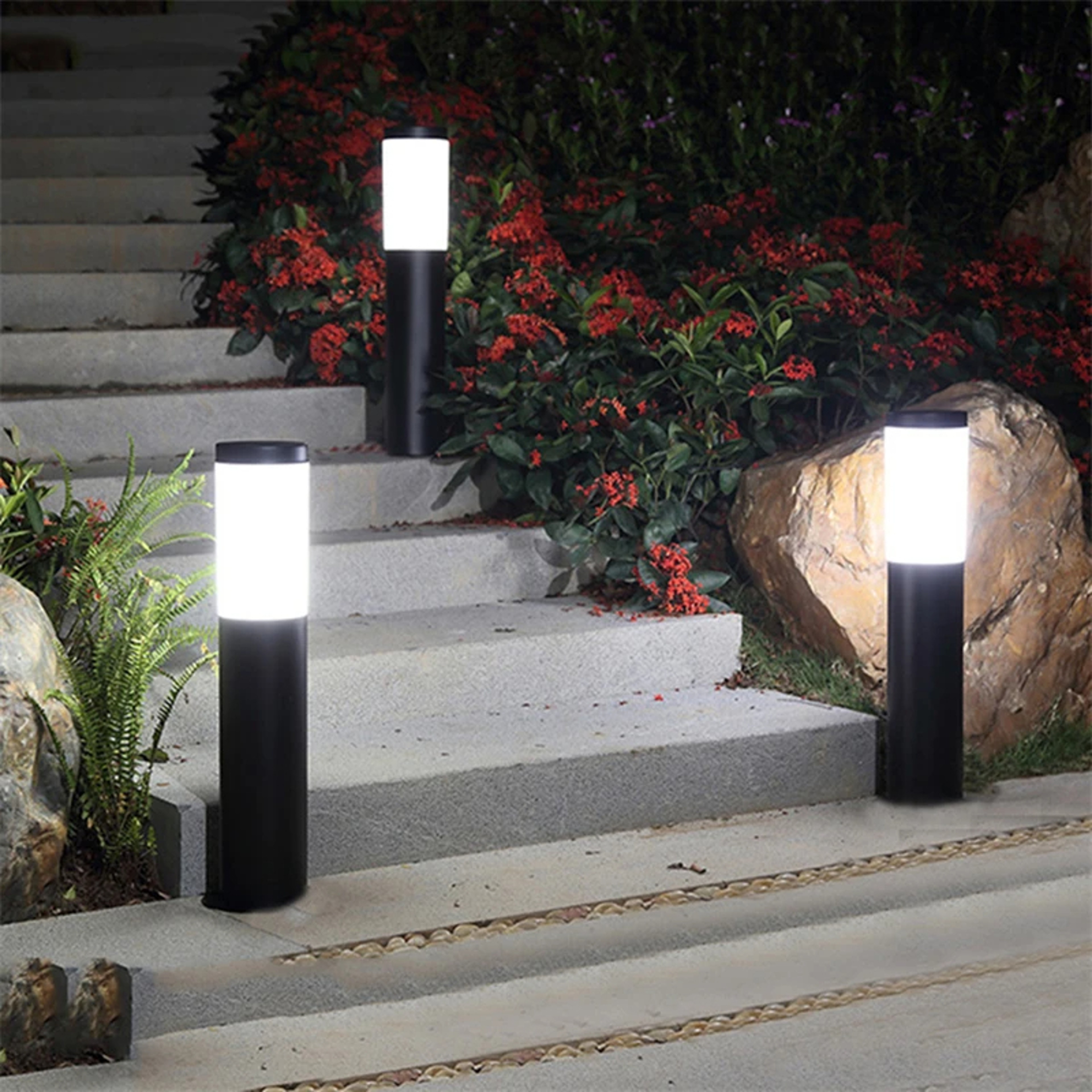 Solar Garden Path Light with Stainless Steel Body and IP65 Weather Protection – view 4