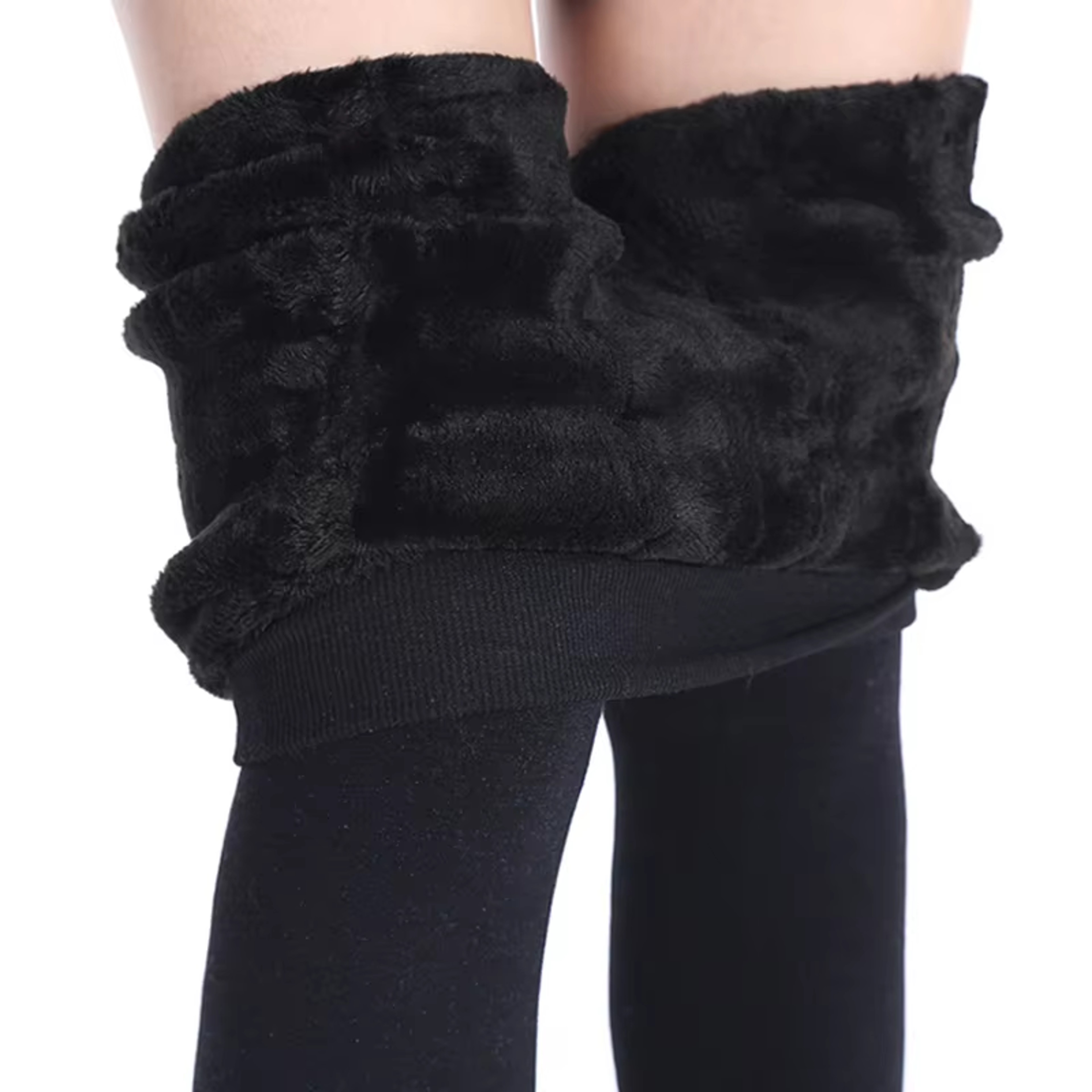 Women's High Waist Winter Leggings with Thick Velvet Stretch Fabric – view 2