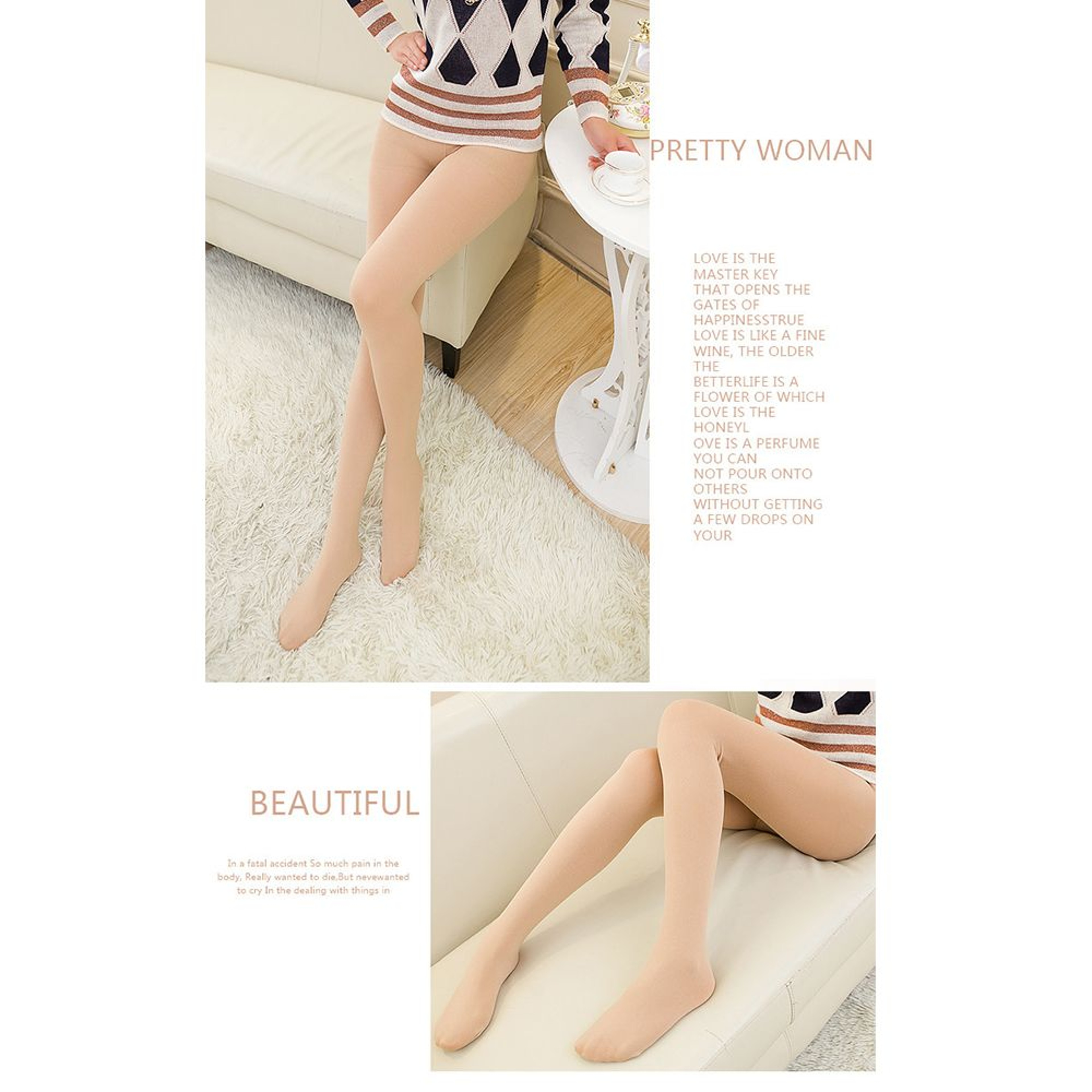 Womens HighWaisted Thermal Leggings With Seamless Stretch Design 1