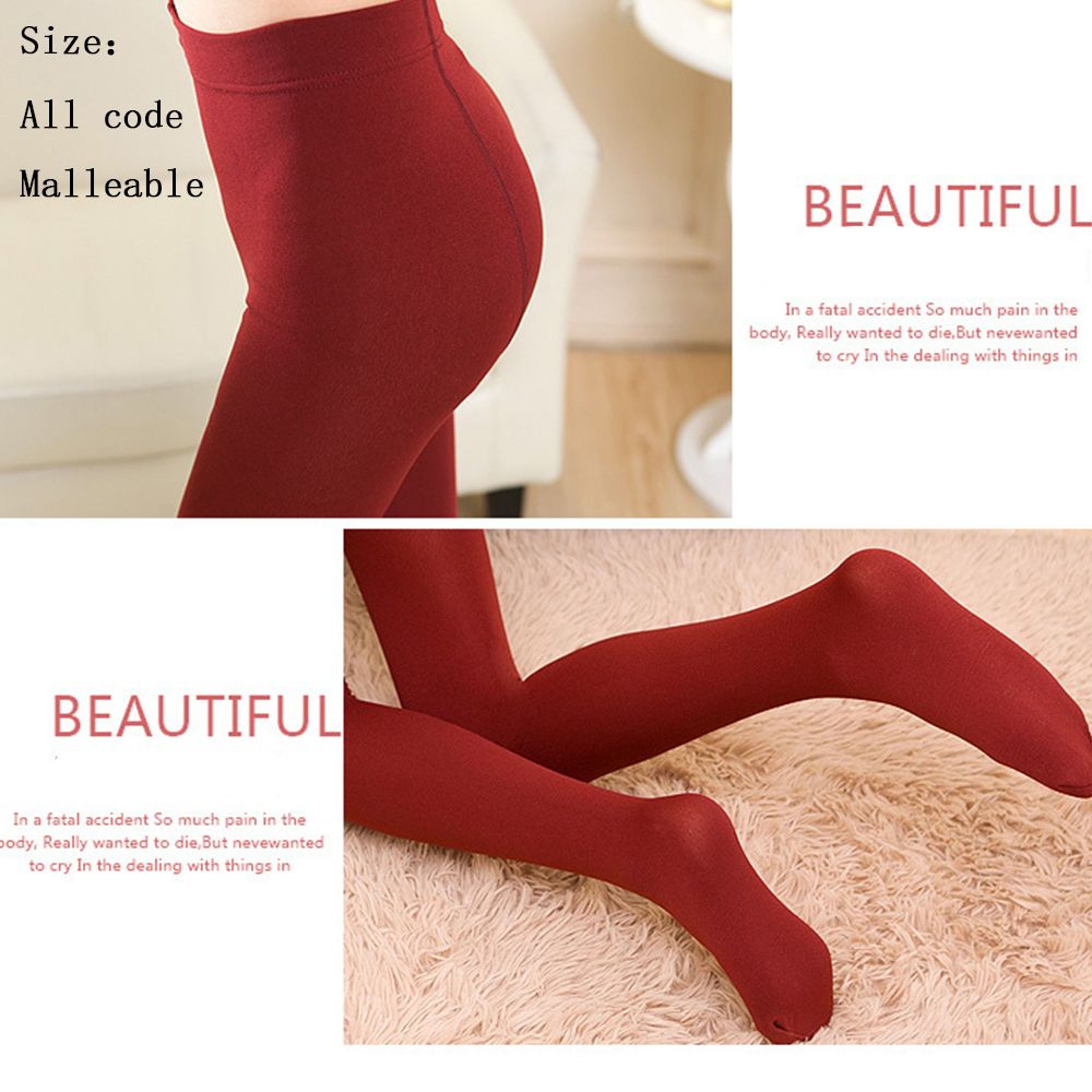 Womens HighWaisted Thermal Leggings With Seamless Stretch Design 4