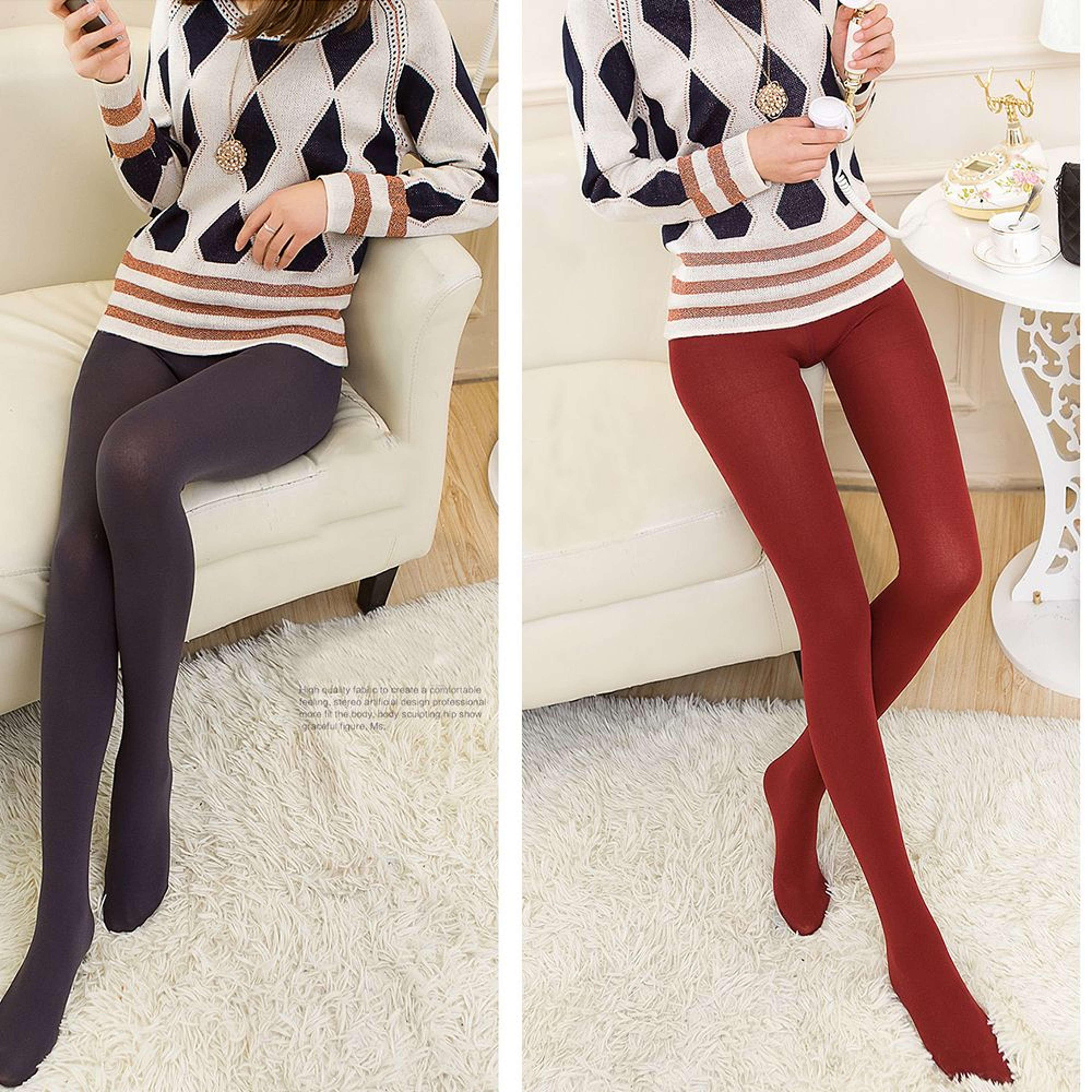 Womens HighWaisted Thermal Leggings With Seamless Stretch Design 2