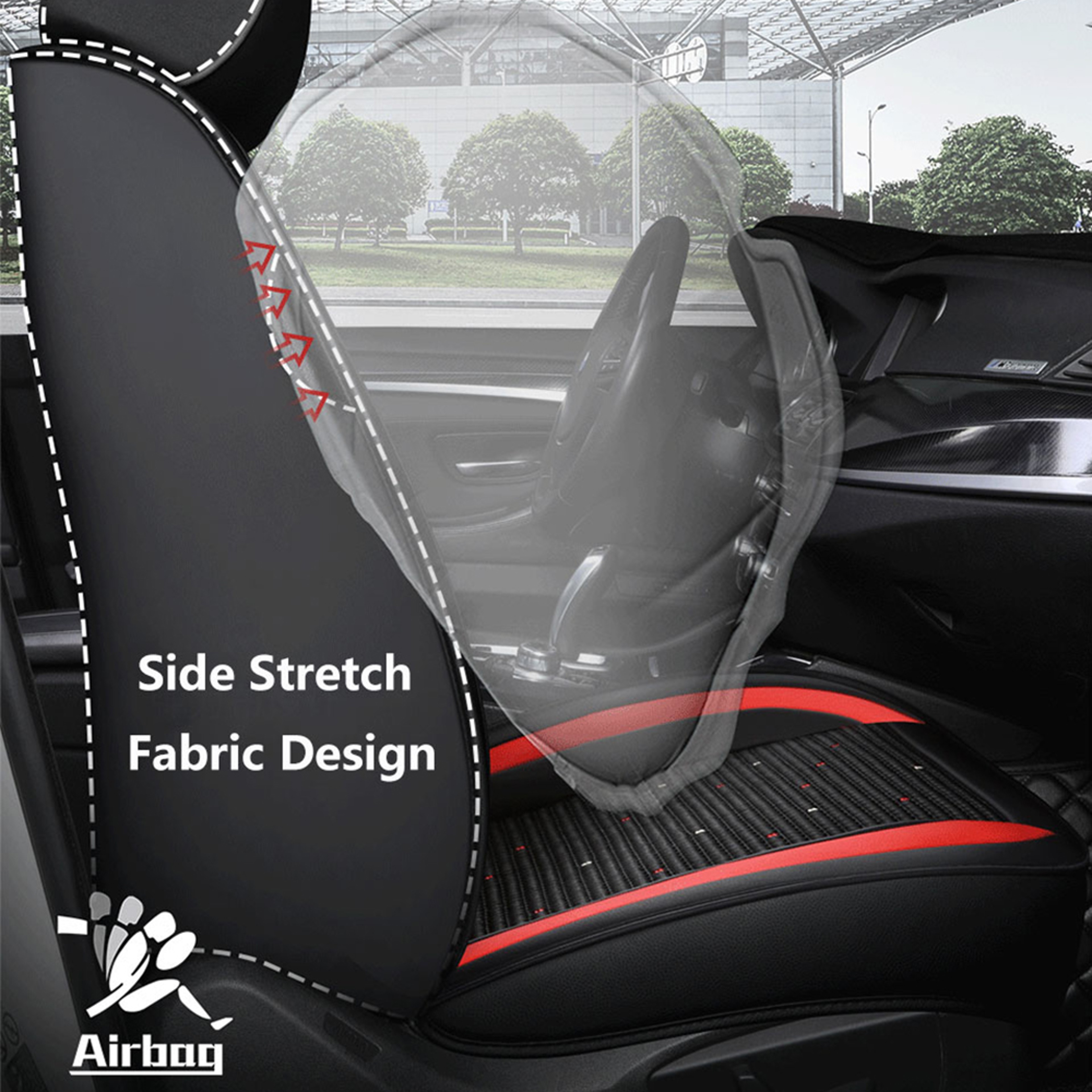 Universal Leather Car Seat Cover with Waterproof and Breathable Protection – view 5