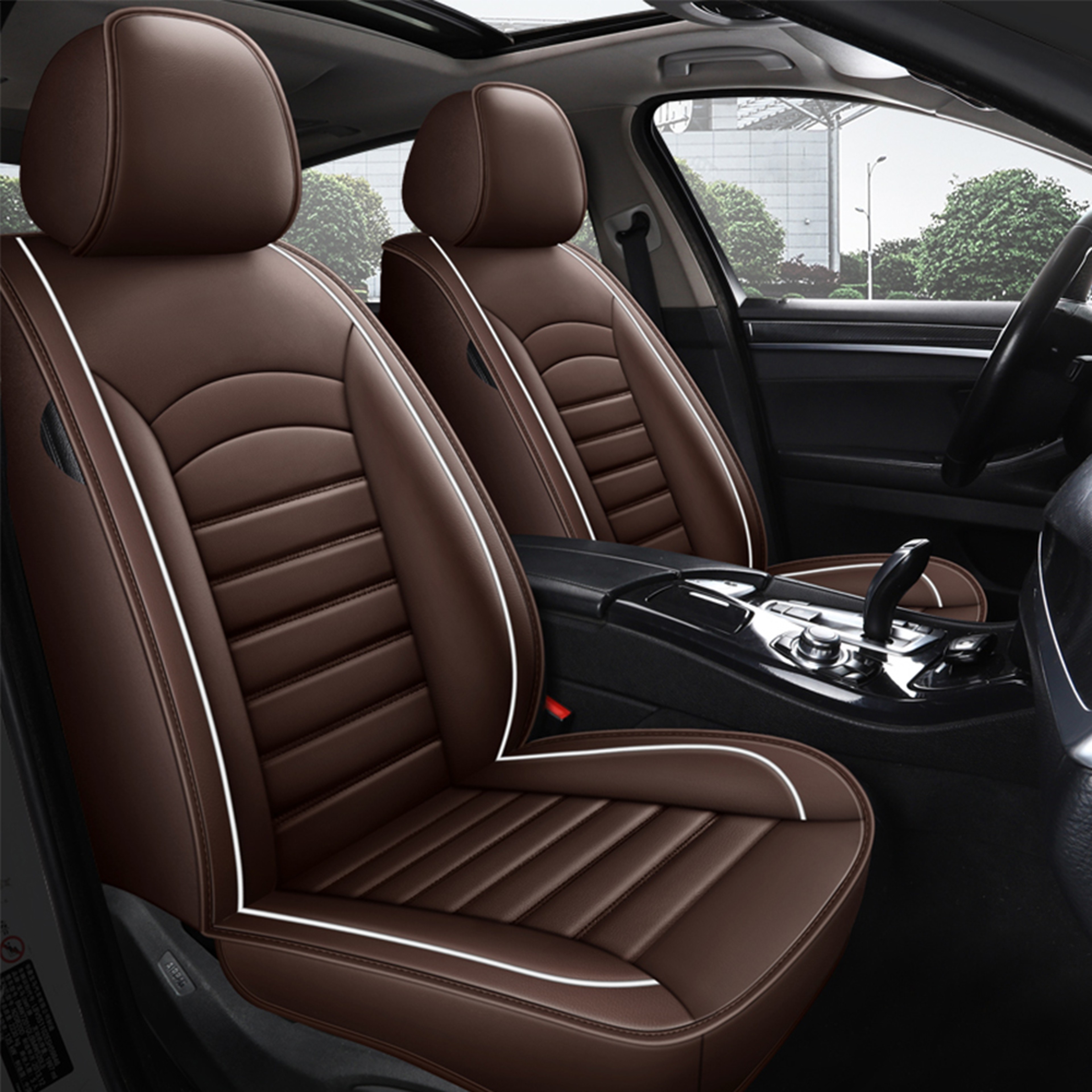 Universal Leather Car Seat Cover with Waterproof and Breathable Protection – view 4