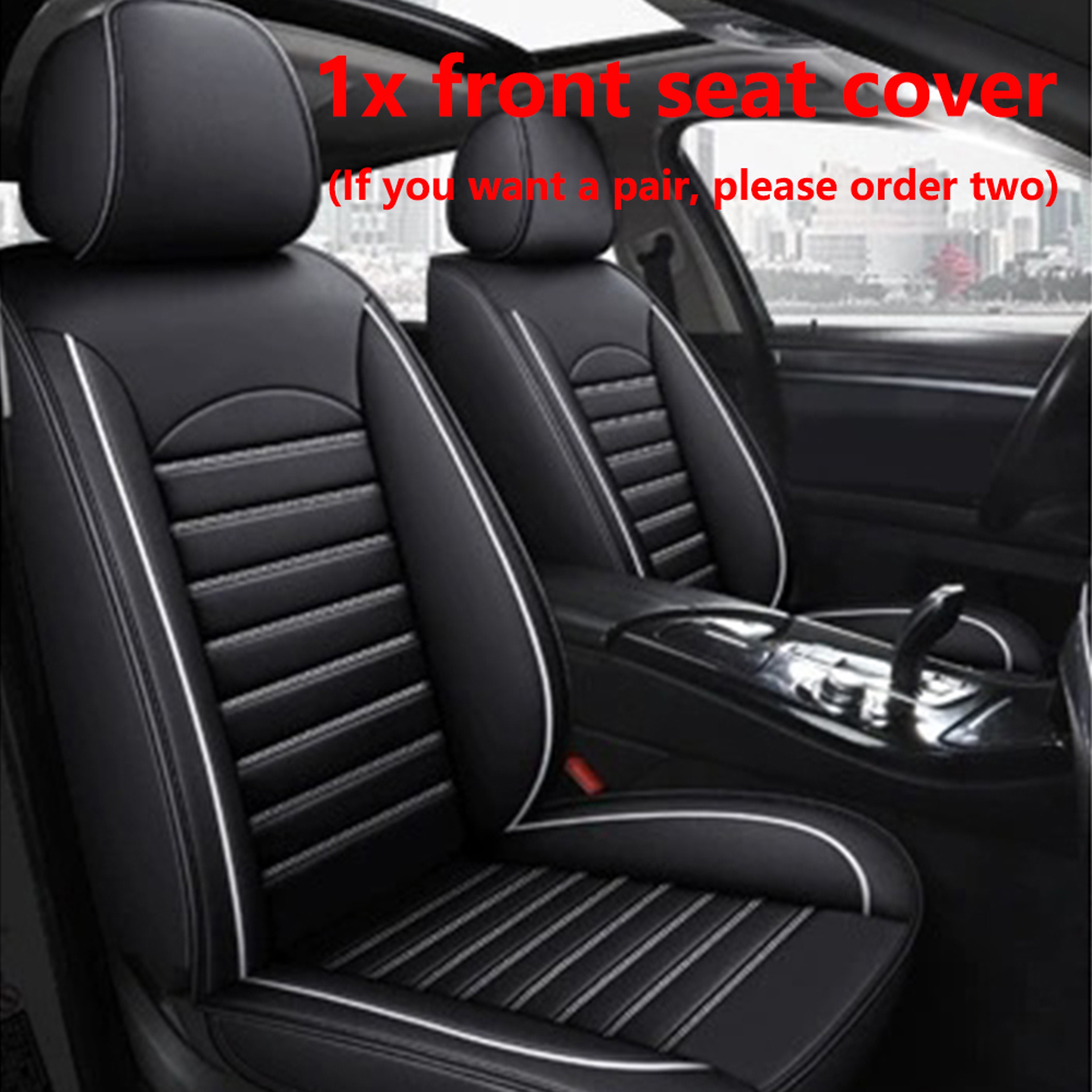 Universal Leather Car Seat Cover with Waterproof and Breathable Protection – view 7