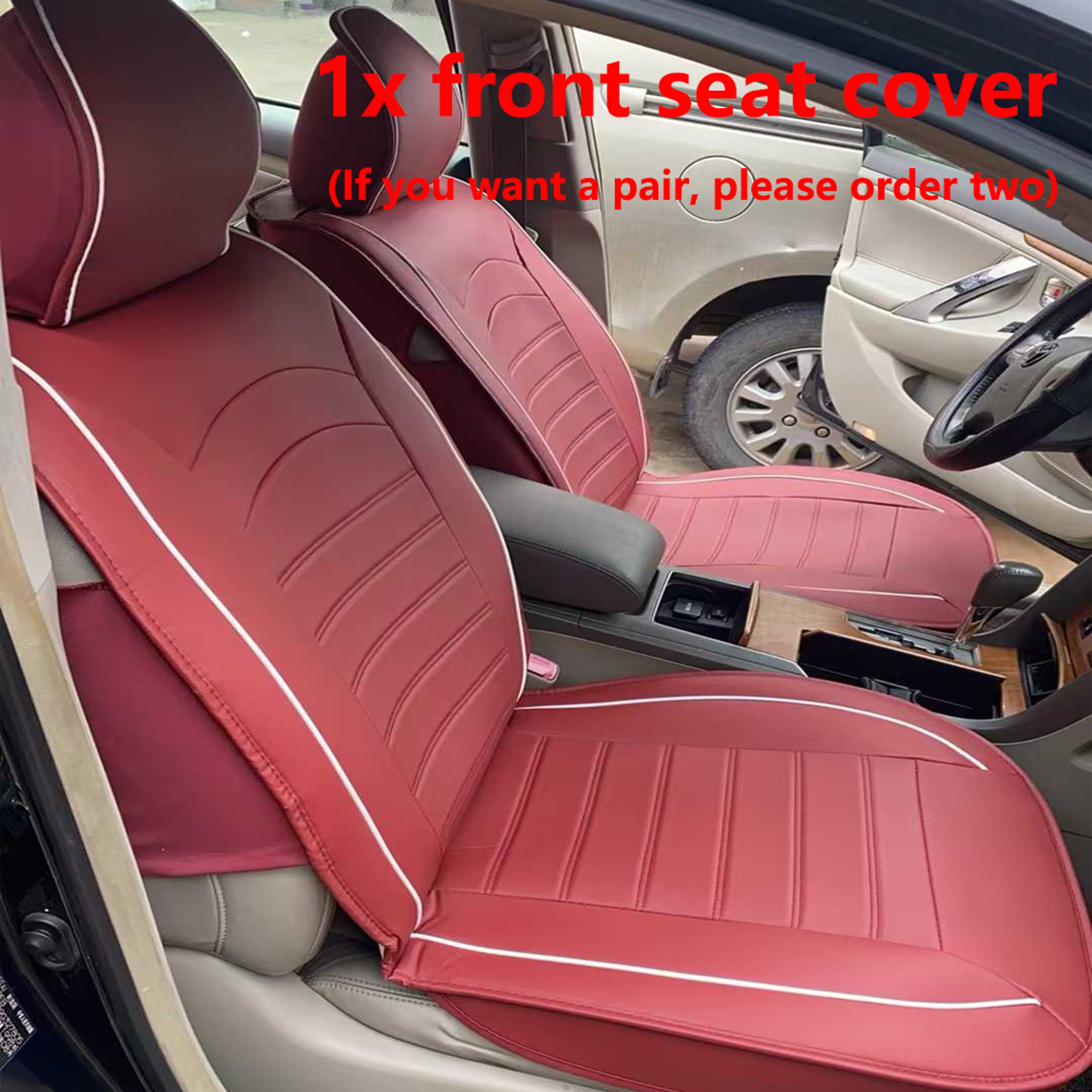 Universal Leather Car Seat Cover with Waterproof and Breathable Protection – view 8