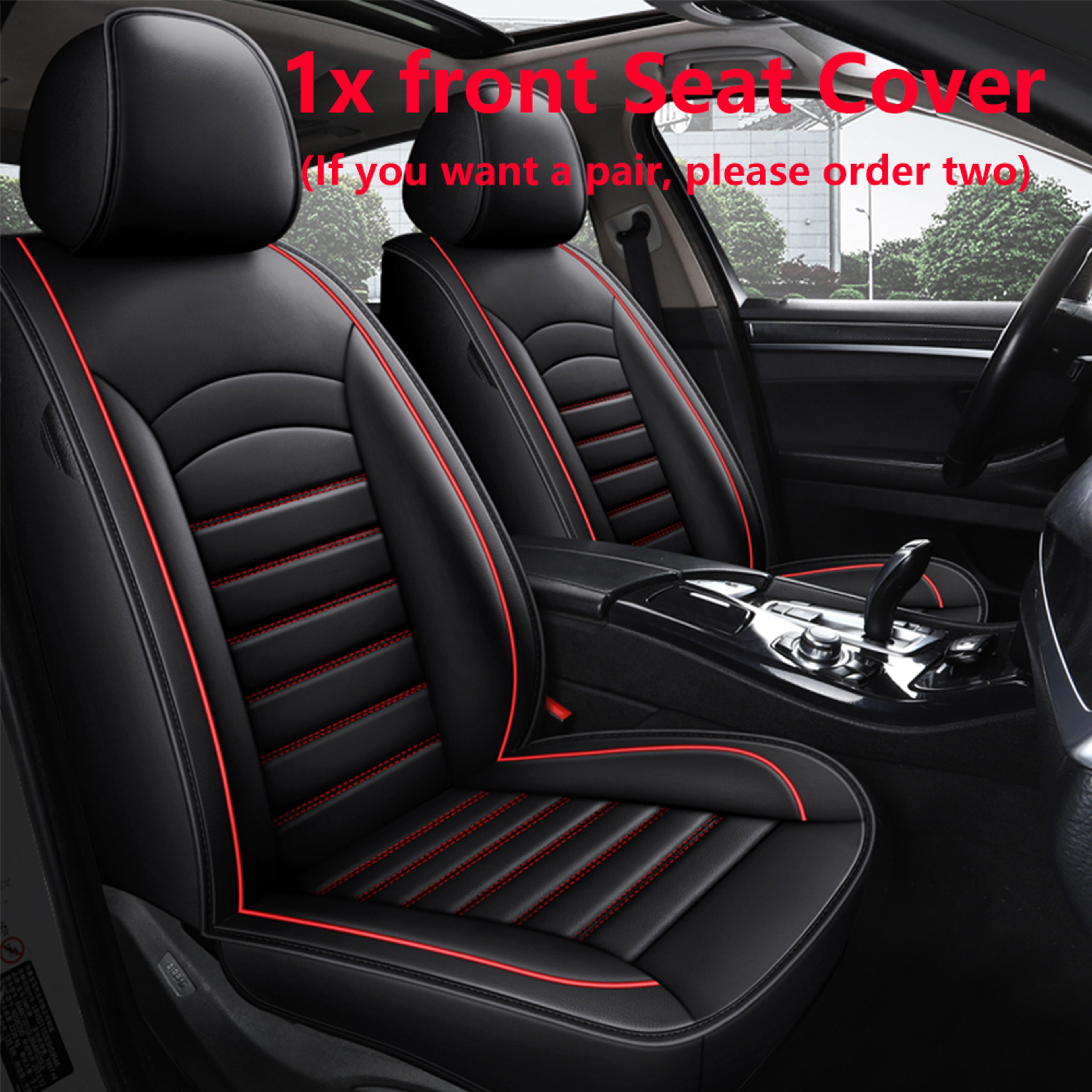 Universal Leather Car Seat Cover with Waterproof and Breathable Protection – view 9