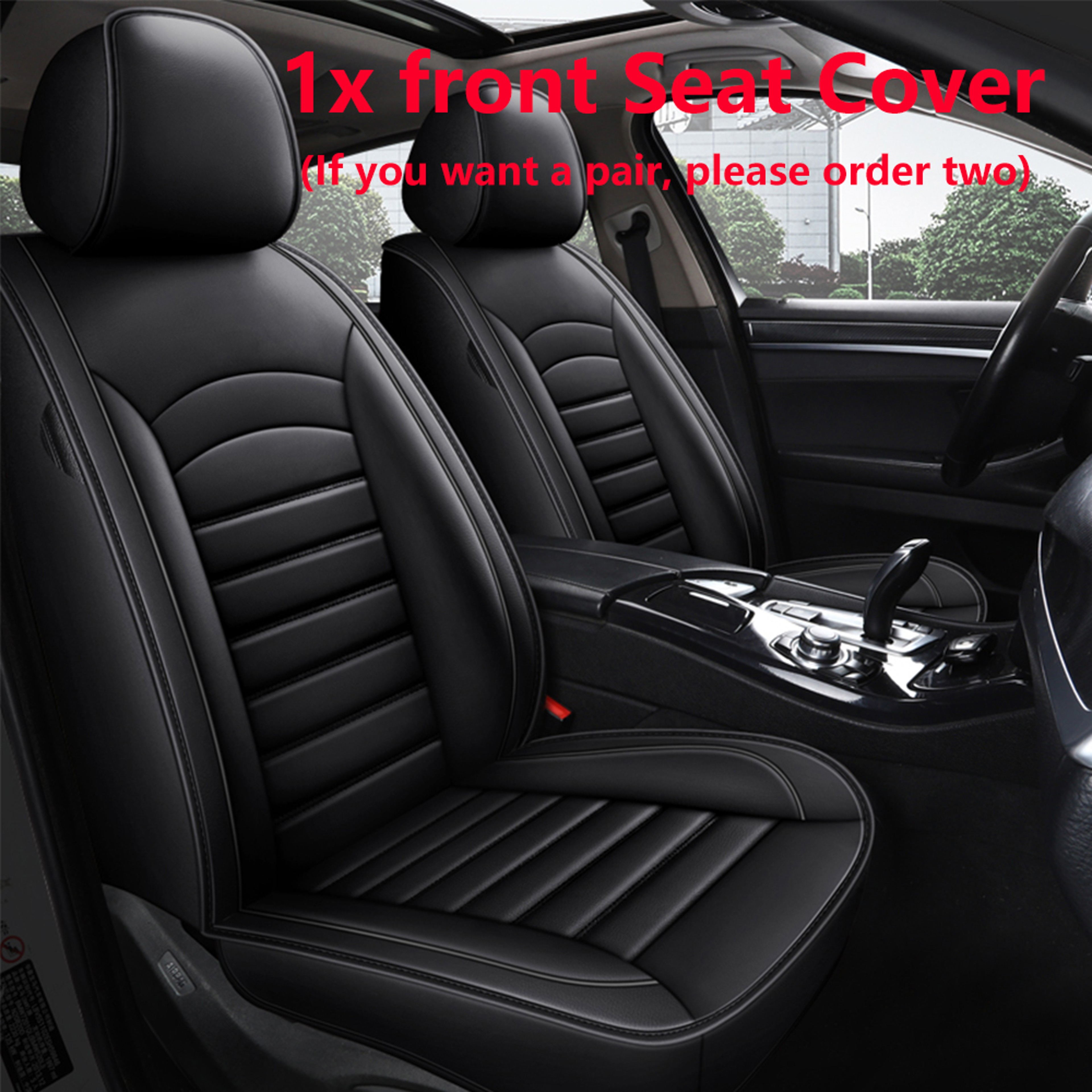 Universal Leather Car Seat Cover with Waterproof and Breathable Protection – view 10