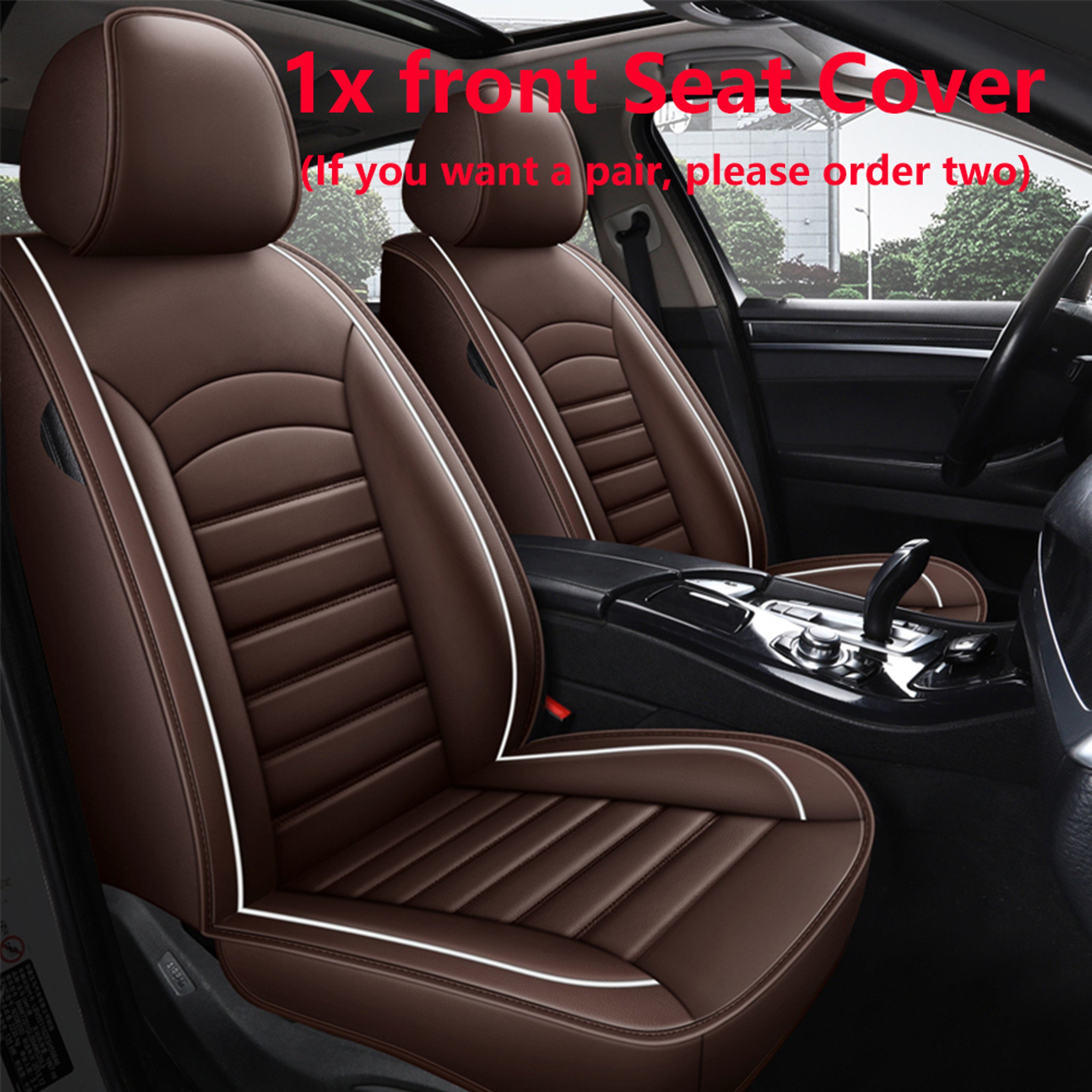 Universal Leather Car Seat Cover with Waterproof and Breathable Protection – view 11