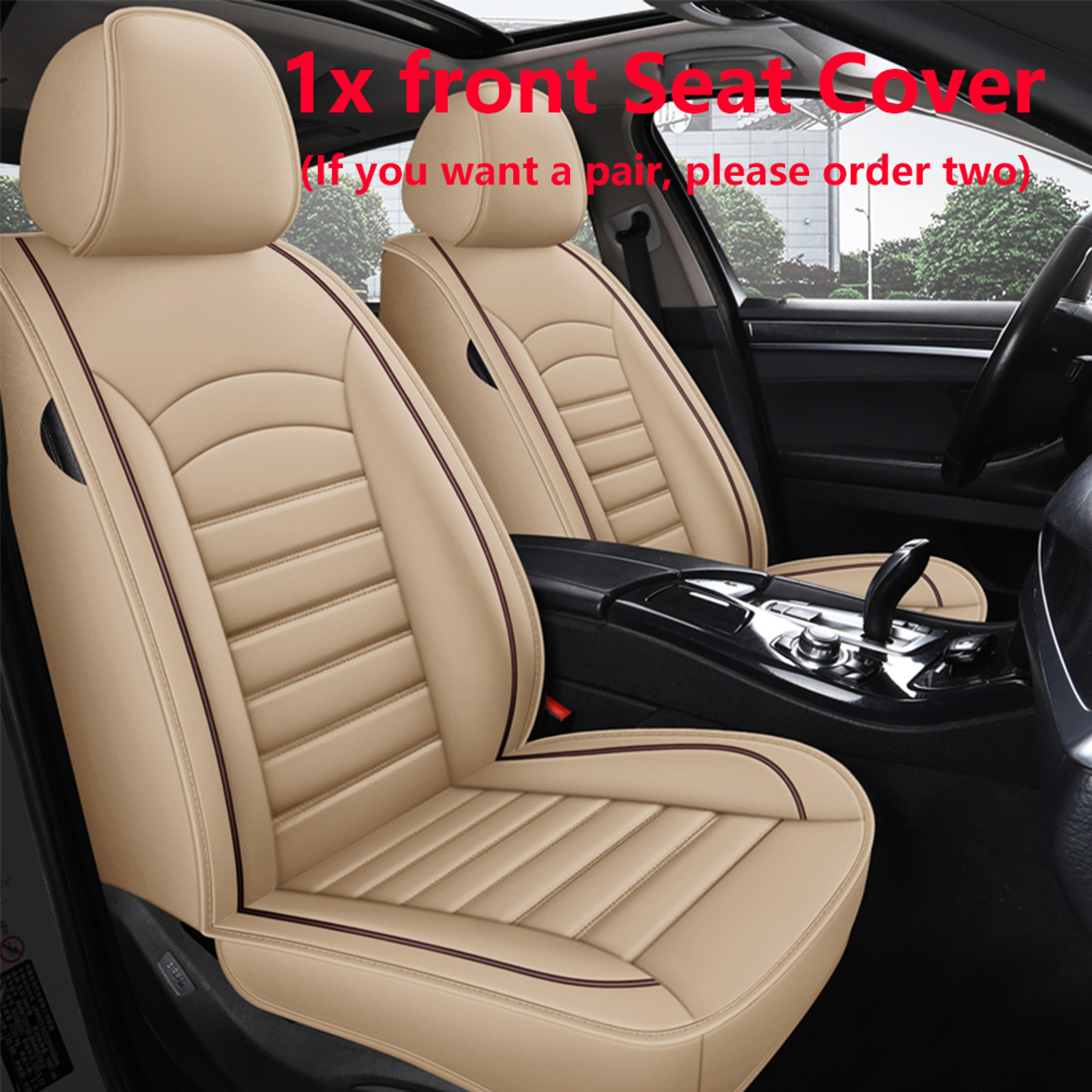 Universal Leather Car Seat Cover with Waterproof and Breathable Protection – view 12