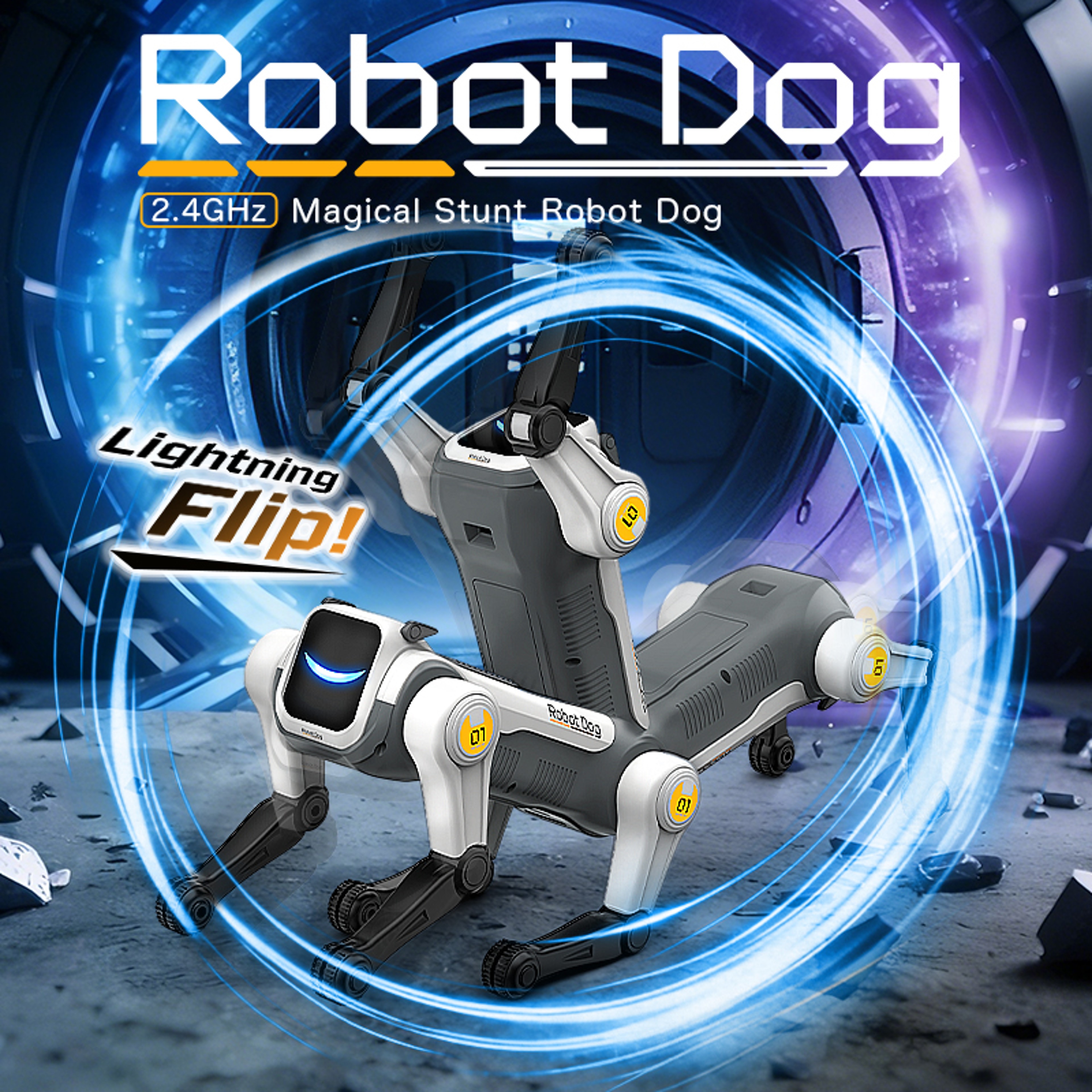 RC Robot Dog with Voice Commands and Programmable Singing Dancing Features – view 3