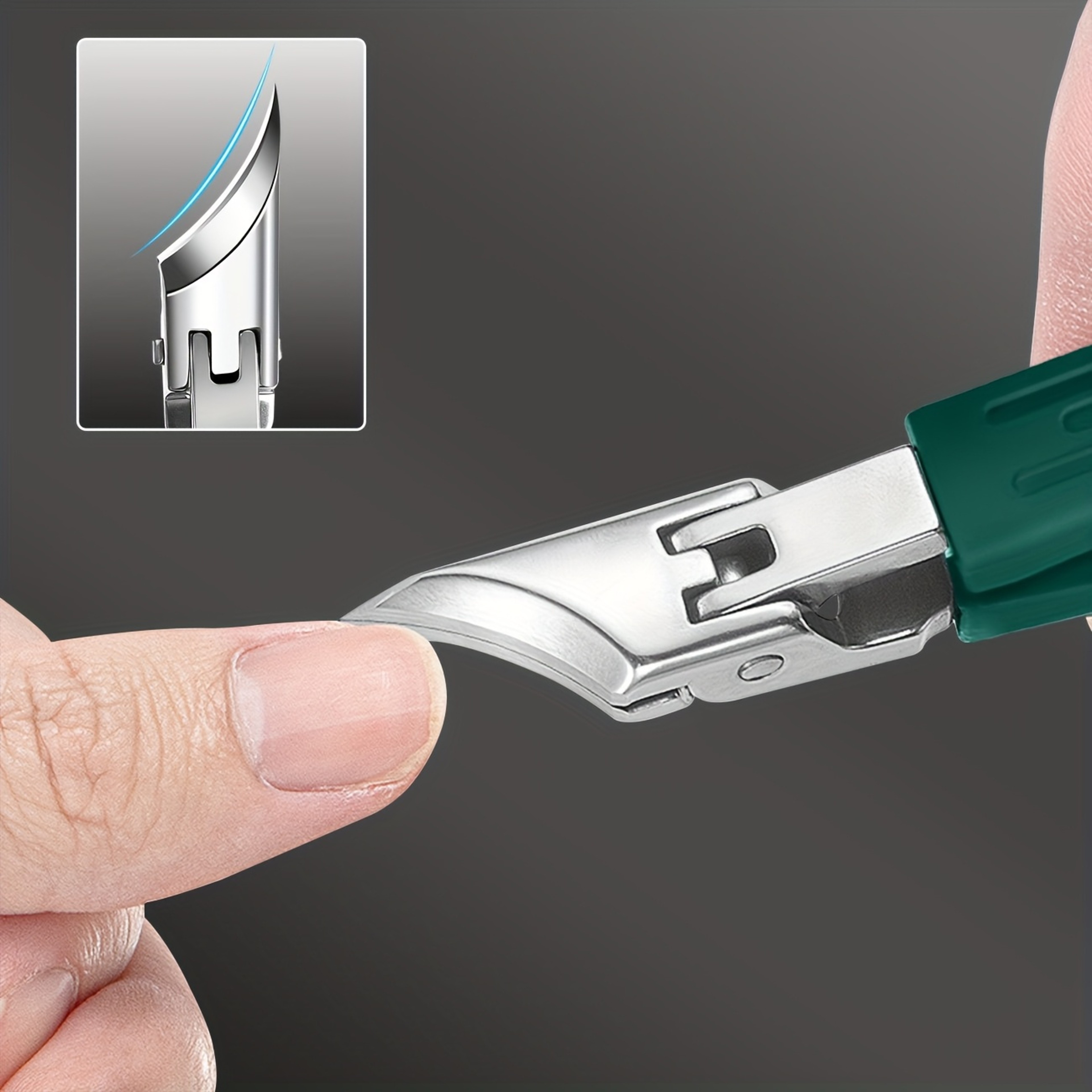 Heavy Duty Toenail Clippers for Thick Ingrown Nails with Angled Stainless Steel Blades – view 3