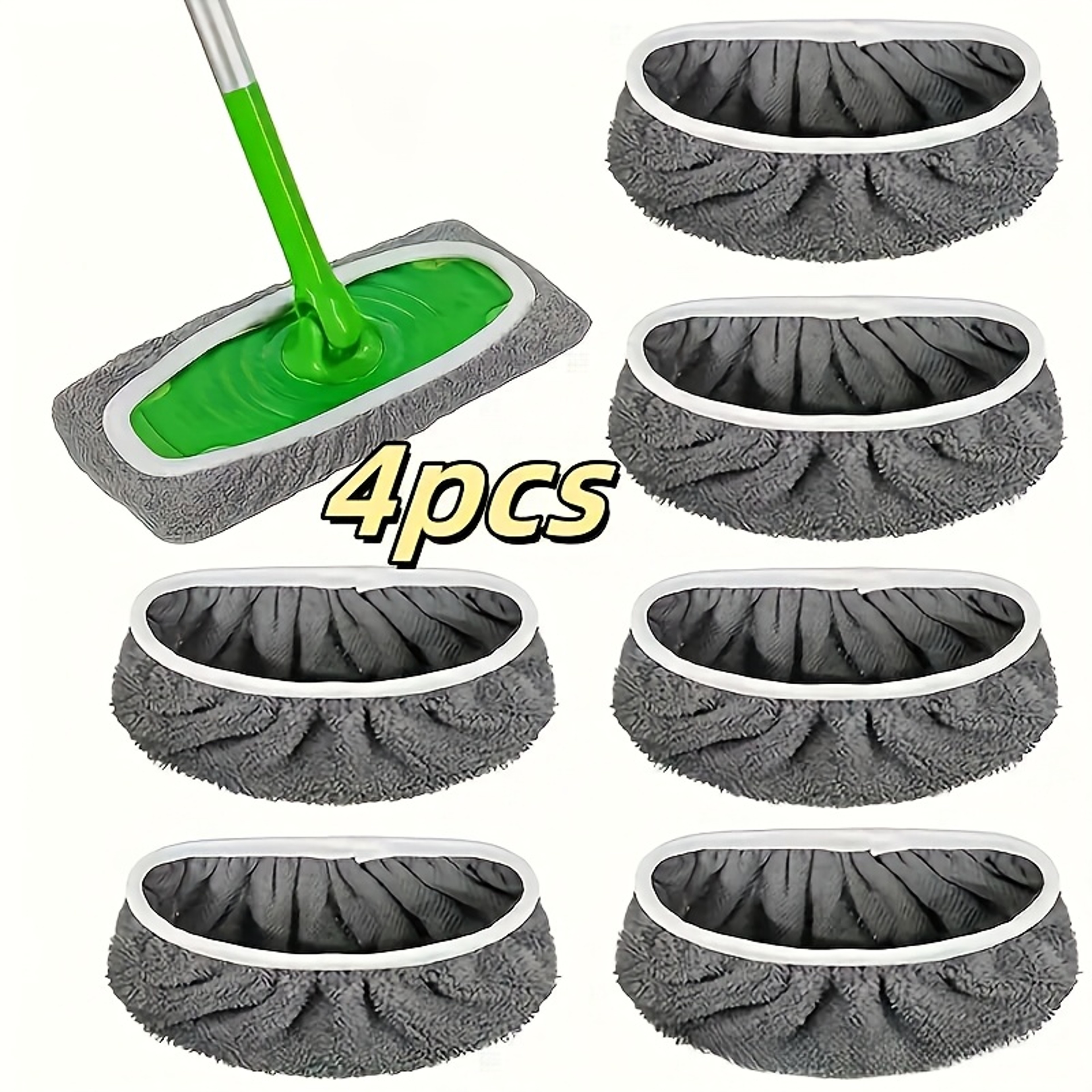 Reusable Microfiber Mop Pads Set of 4 High Absorbency Cleaning Pads – view 7