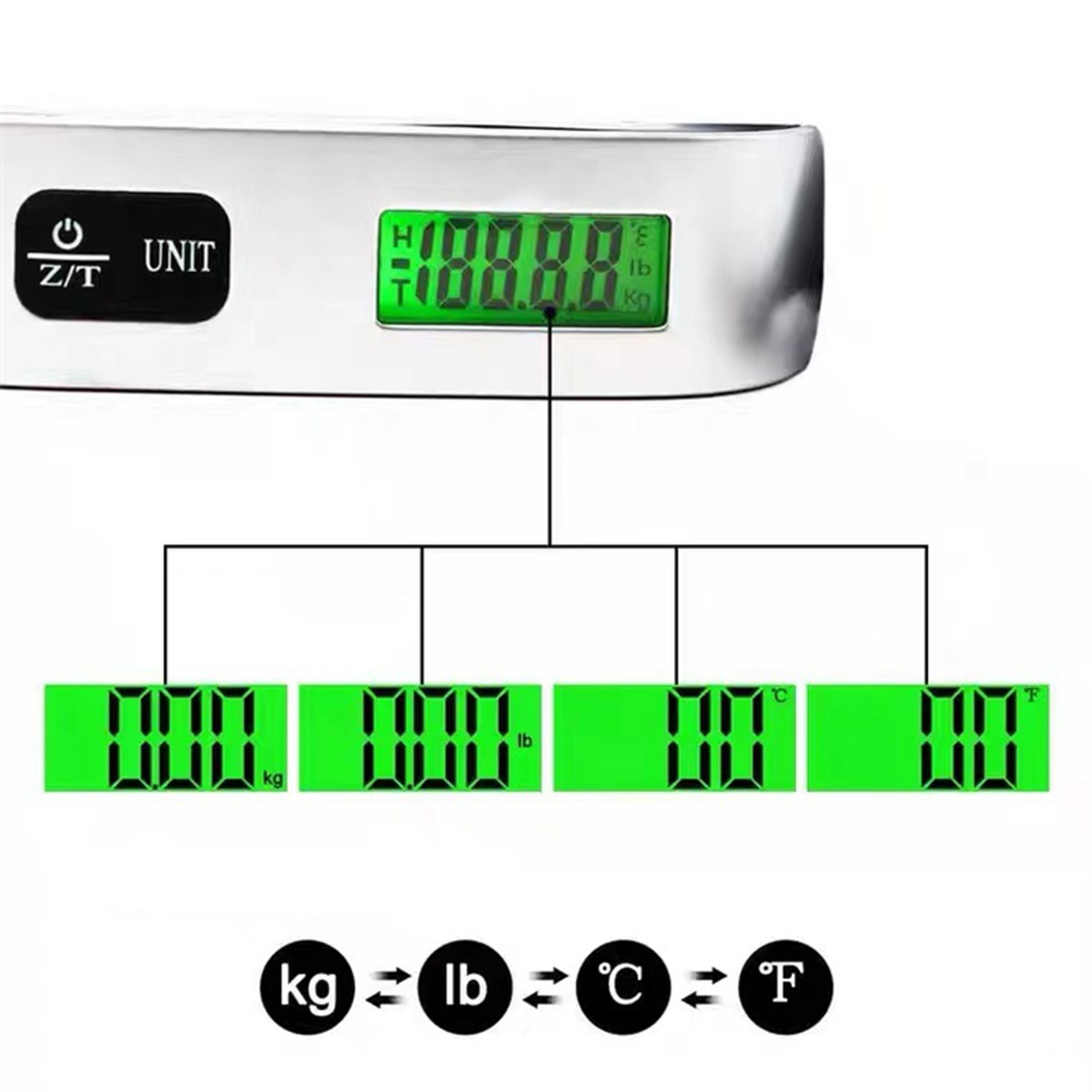 Portable Digital Luggage Scale with LCD Display 110 lb Capacity – view 6