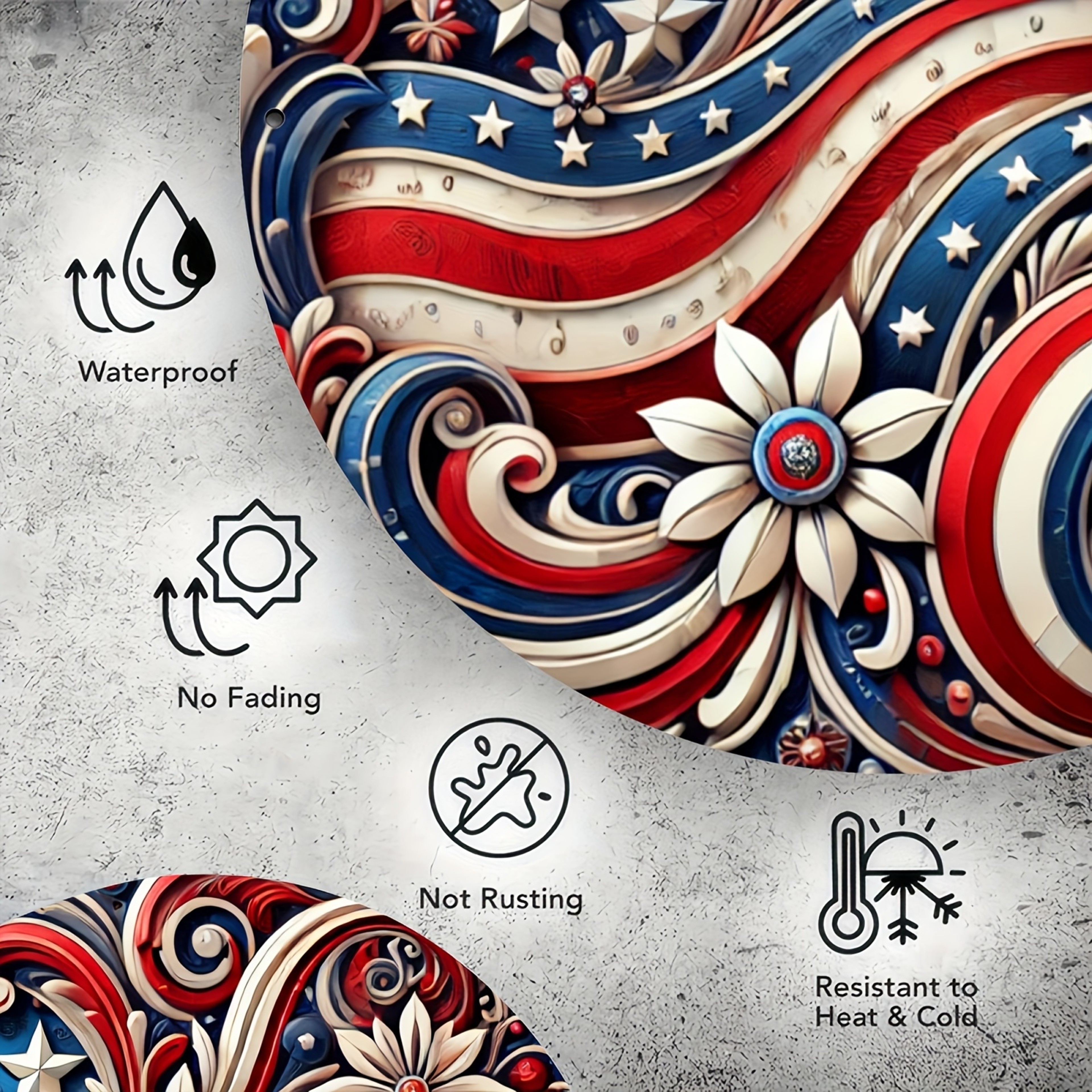 Retro Eagle Naval Emblem Wooden Patriotic Decoration – view 3