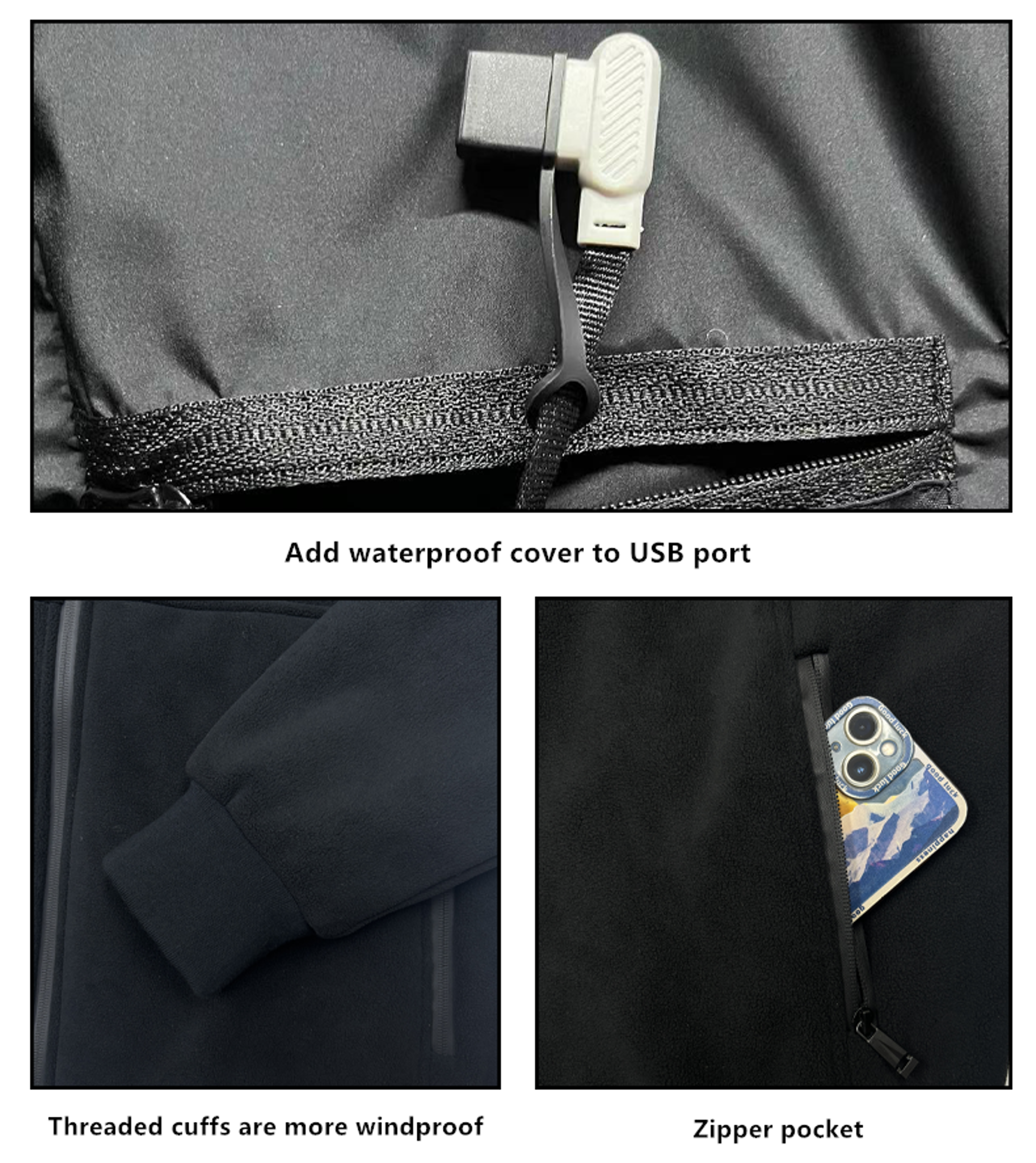 Zone Electric Heated Fleece Jacket With Stand Collar And ZipUp Front 5