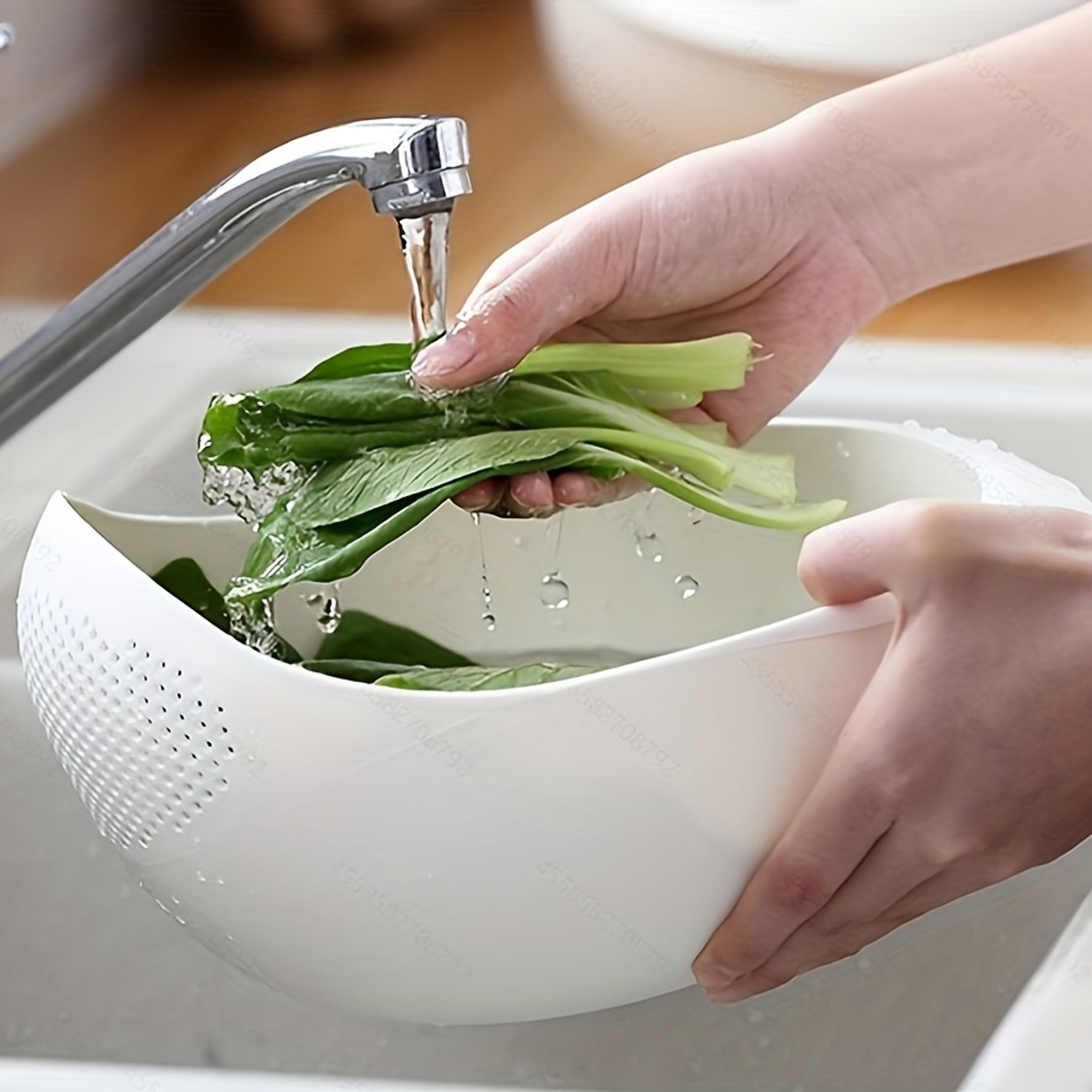 Multipurpose Rice Washing Basket and Fruit Vegetable Drainage Strainer – view 3
