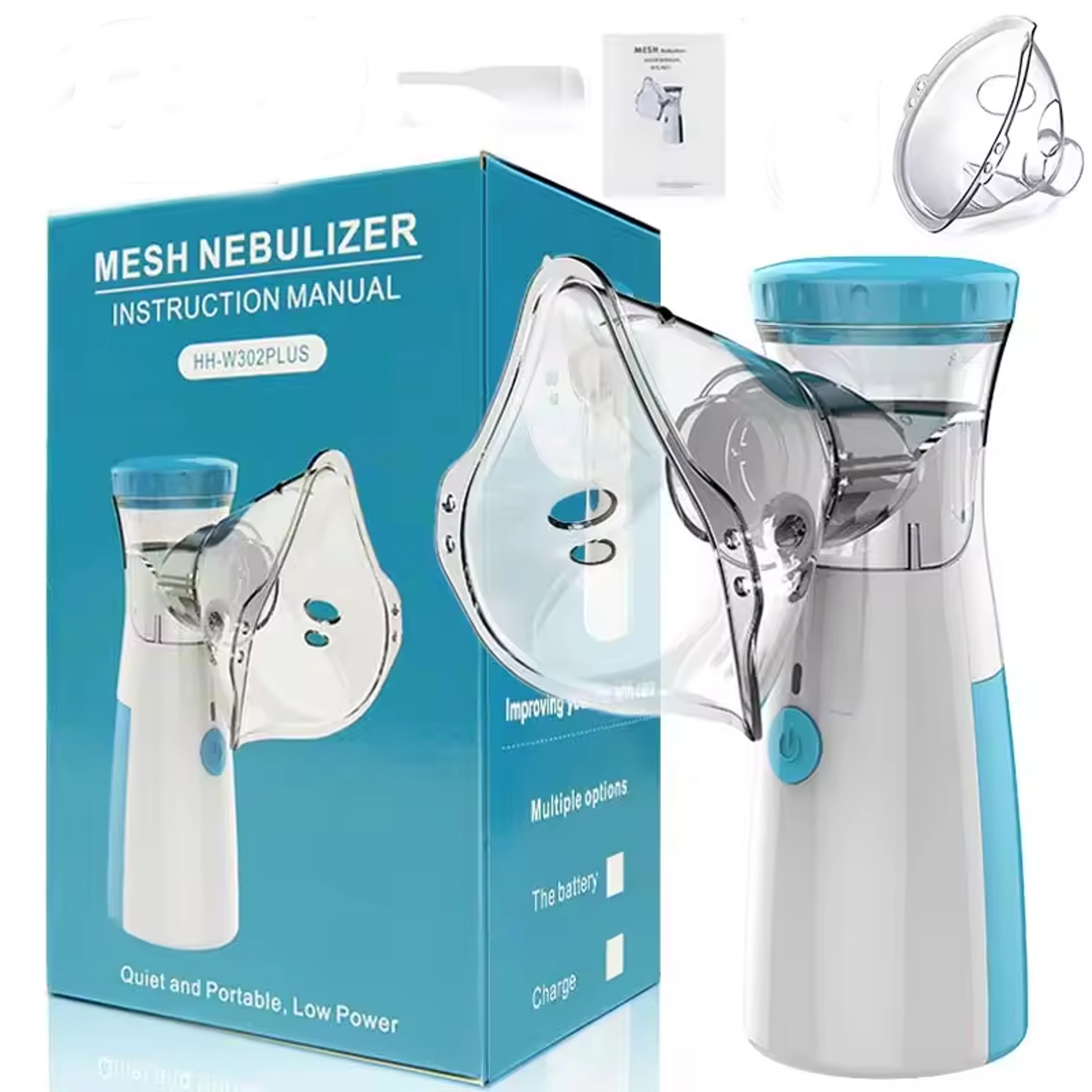 Portable Mesh Nebulizer For Adults Kids And Pets  Quiet Ultrasonic Inhaler 6