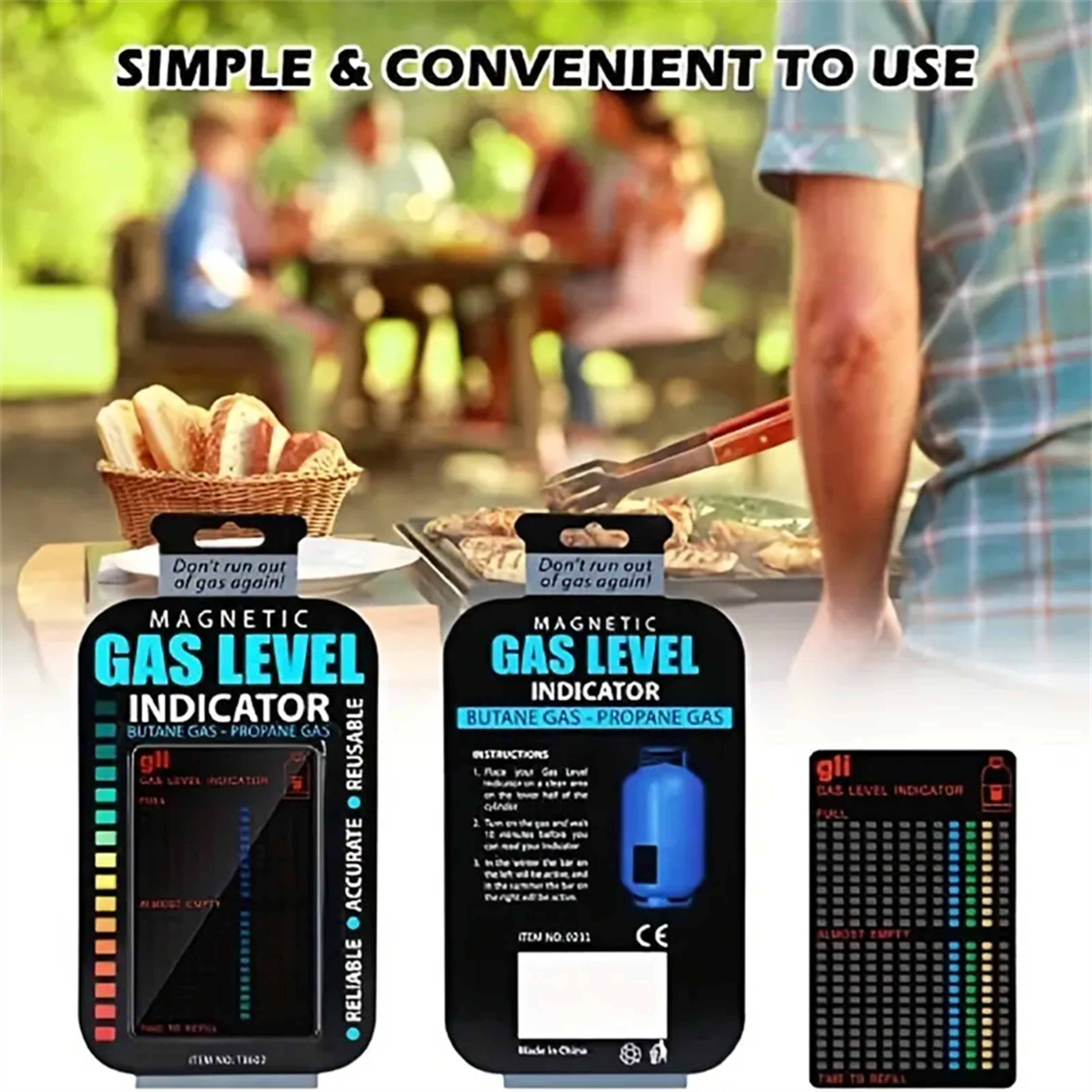 Adhesive Propane Butane LPG Gas Tank Level Indicator – view 3