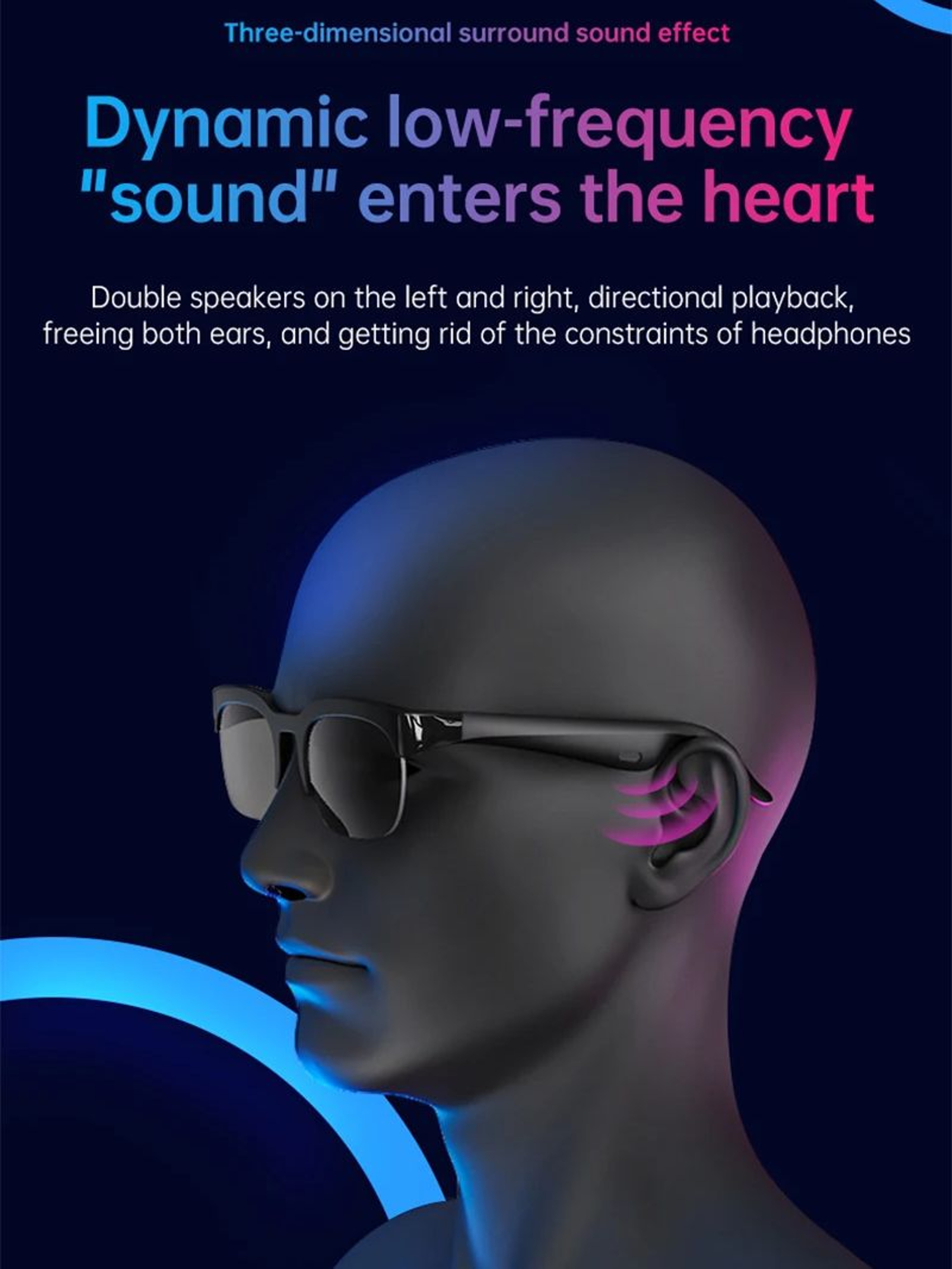 AI Translation Smart Glasses With Bluetooth 53 Music And Calling Features 5