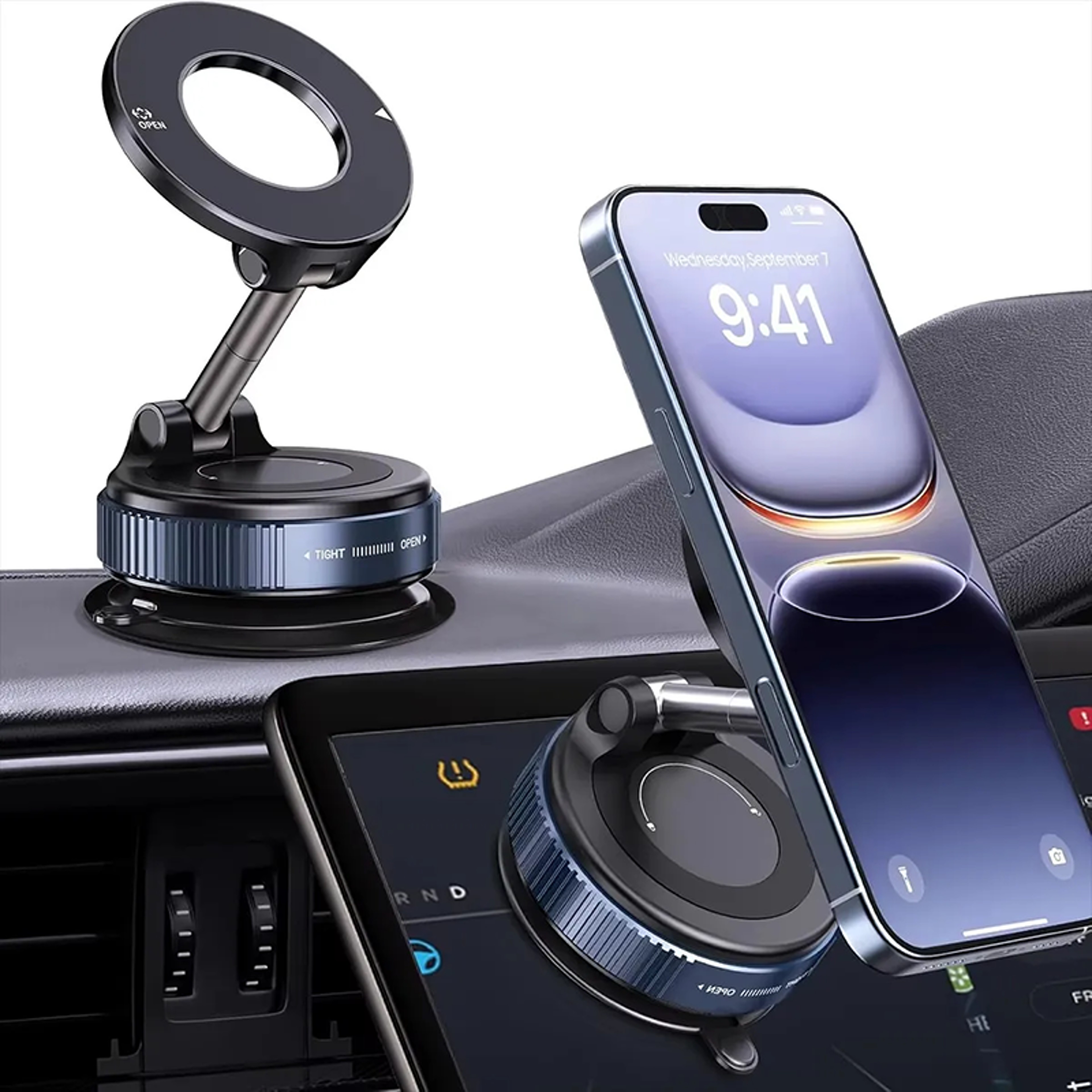 Adjustable Magnetic Car Phone Holder with Suction Cup and Foldable Design – view 4