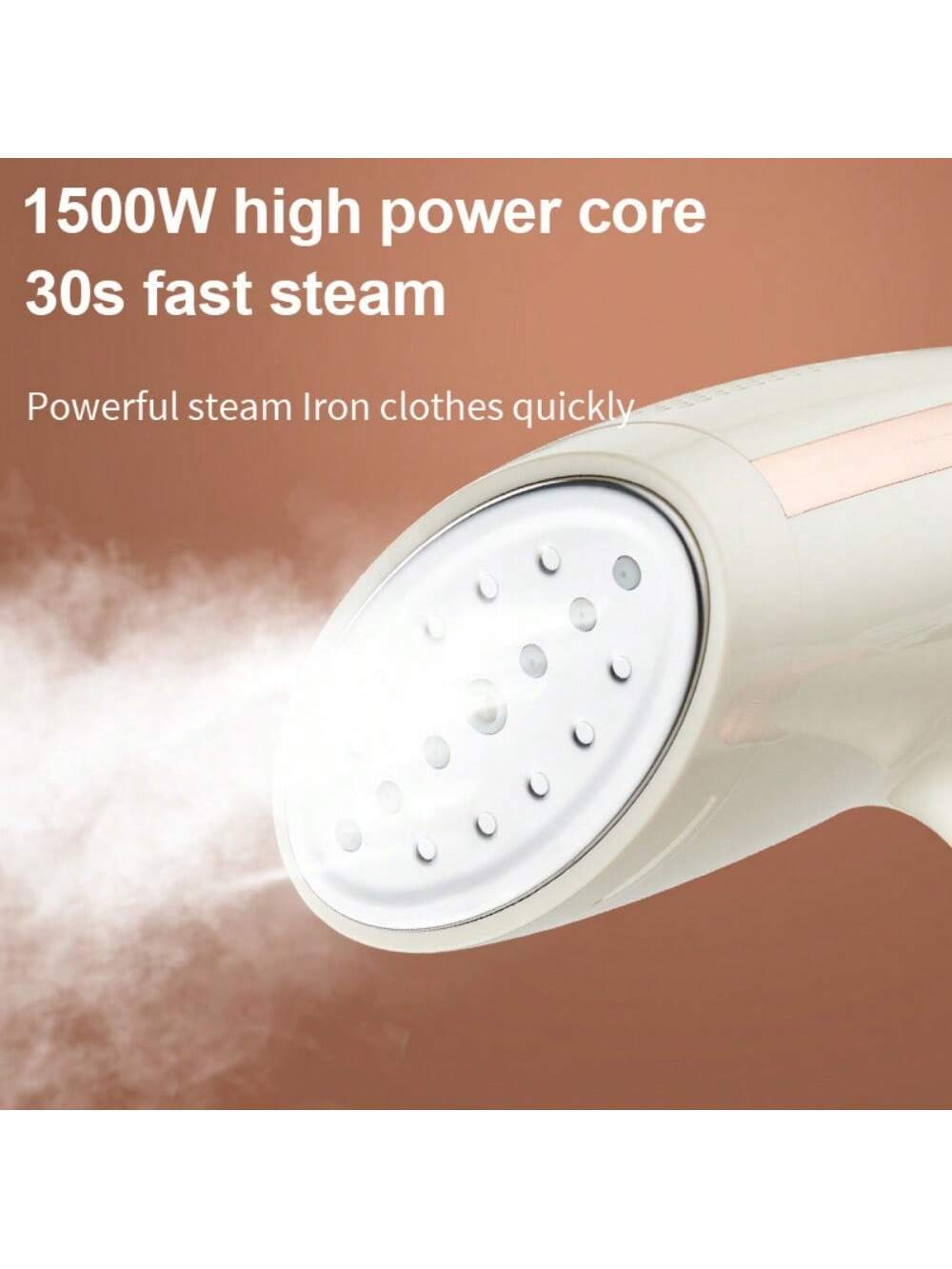 Handheld Garment Steamer 1500W Rapid Heating Steam Ironing Brush – view 3