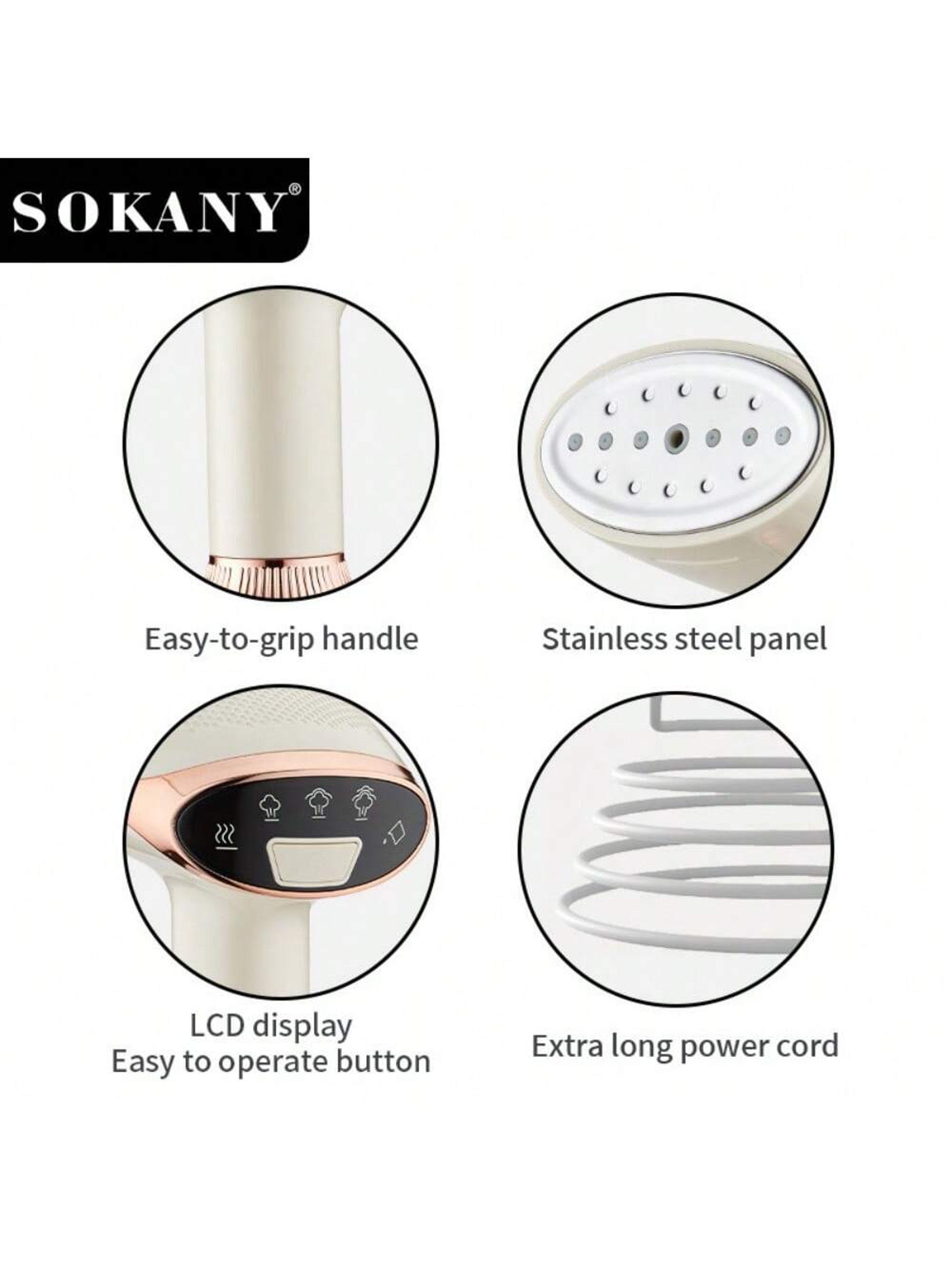 Handheld Garment Steamer 1500W Rapid Heating Steam Ironing Brush – view 4