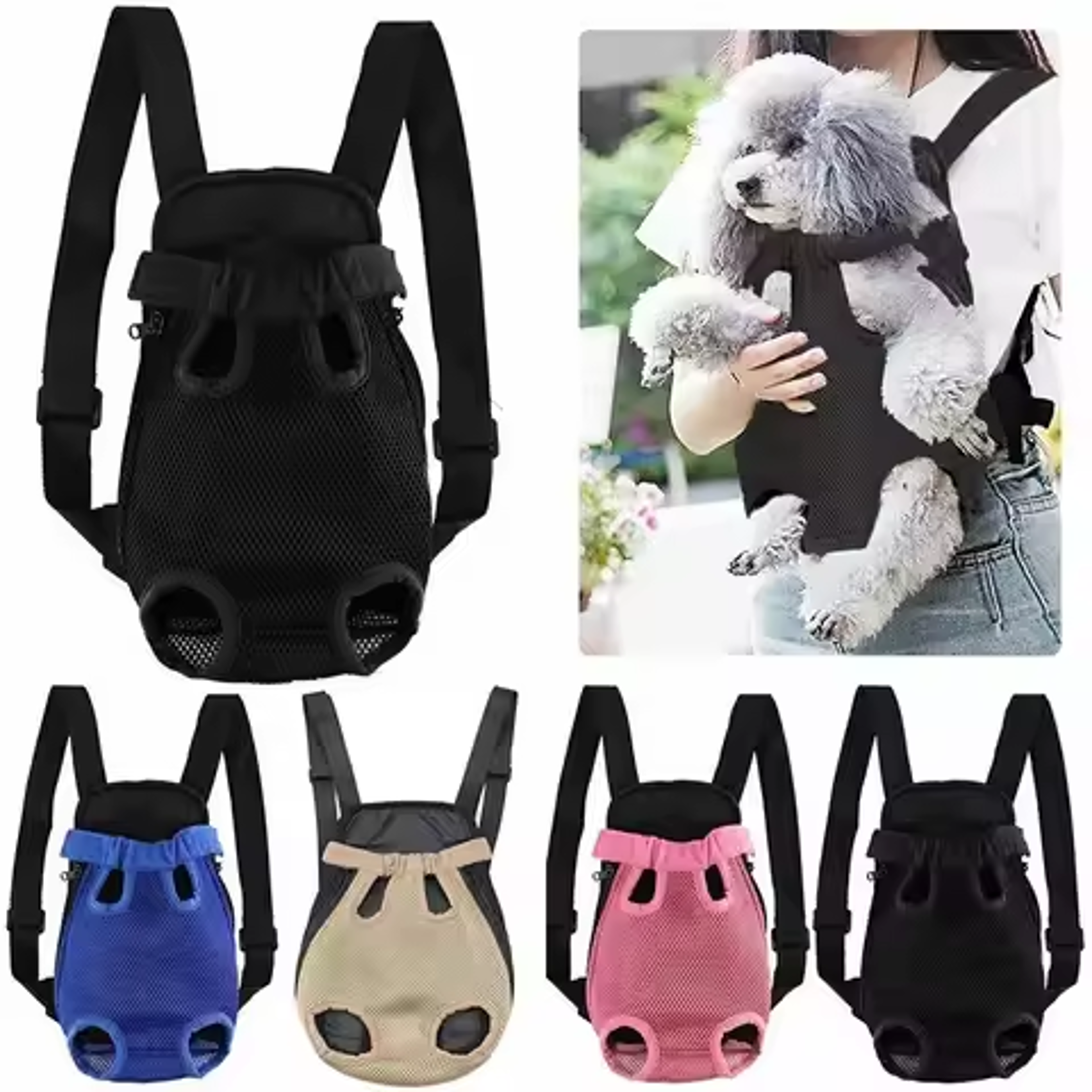 Breathable Mesh Pet Carrier Backpack for Small Dogs and Cats – view 1