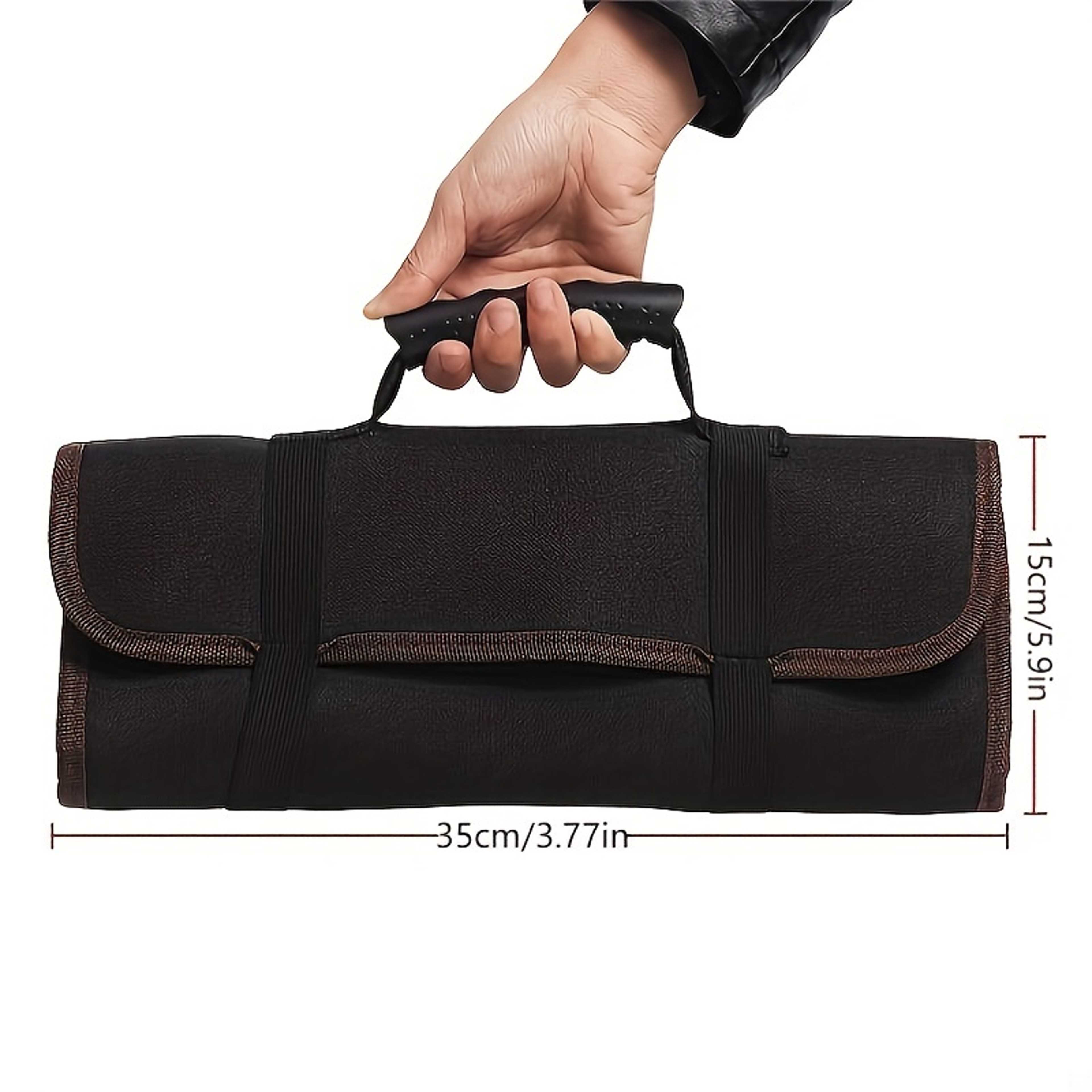Pocket Folding Wrench Roll Organizer With Nylon Tool Storage Pouches 3