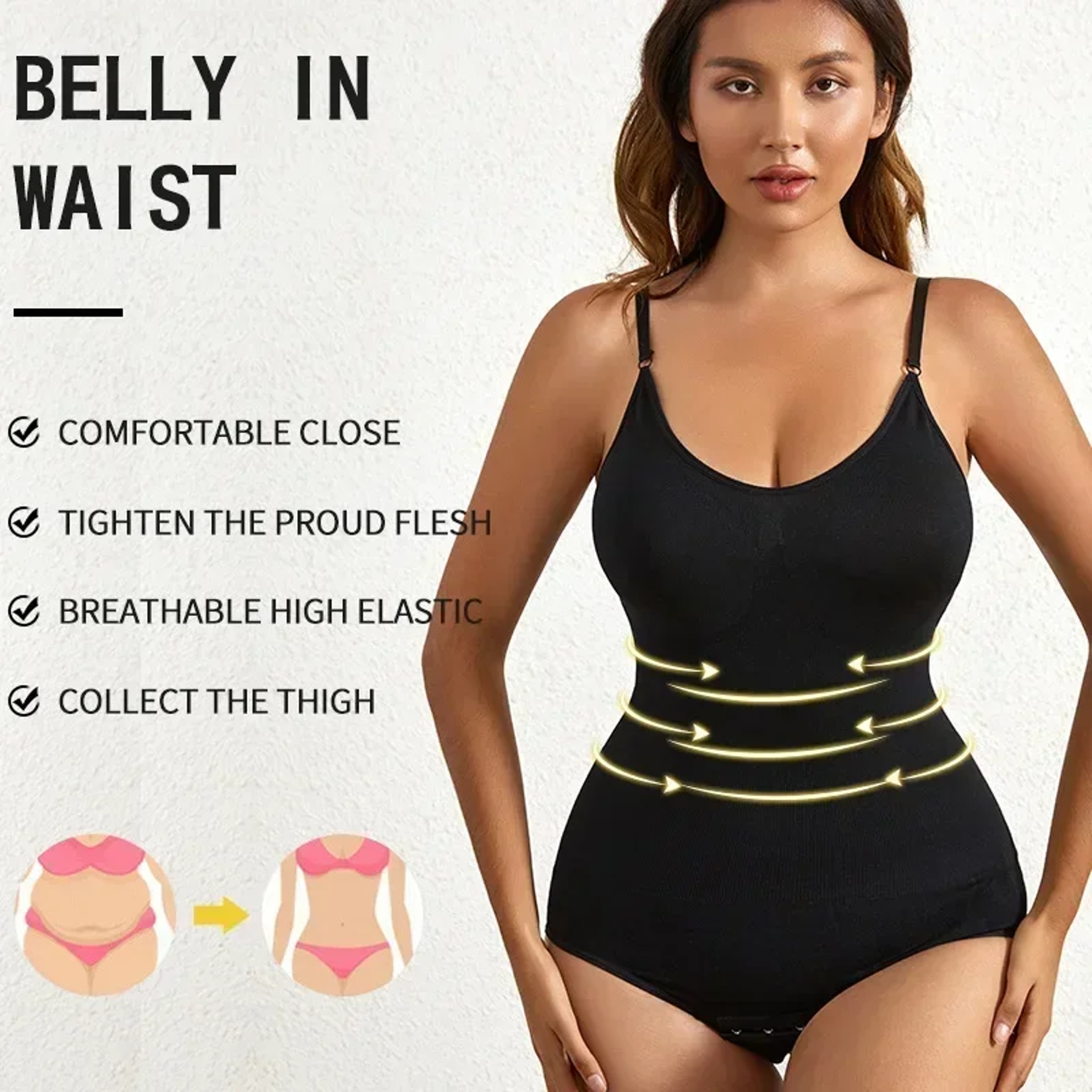 Women's Seamless Shapewear Bodysuit with Light Tummy Control and Butt Lift – view 4