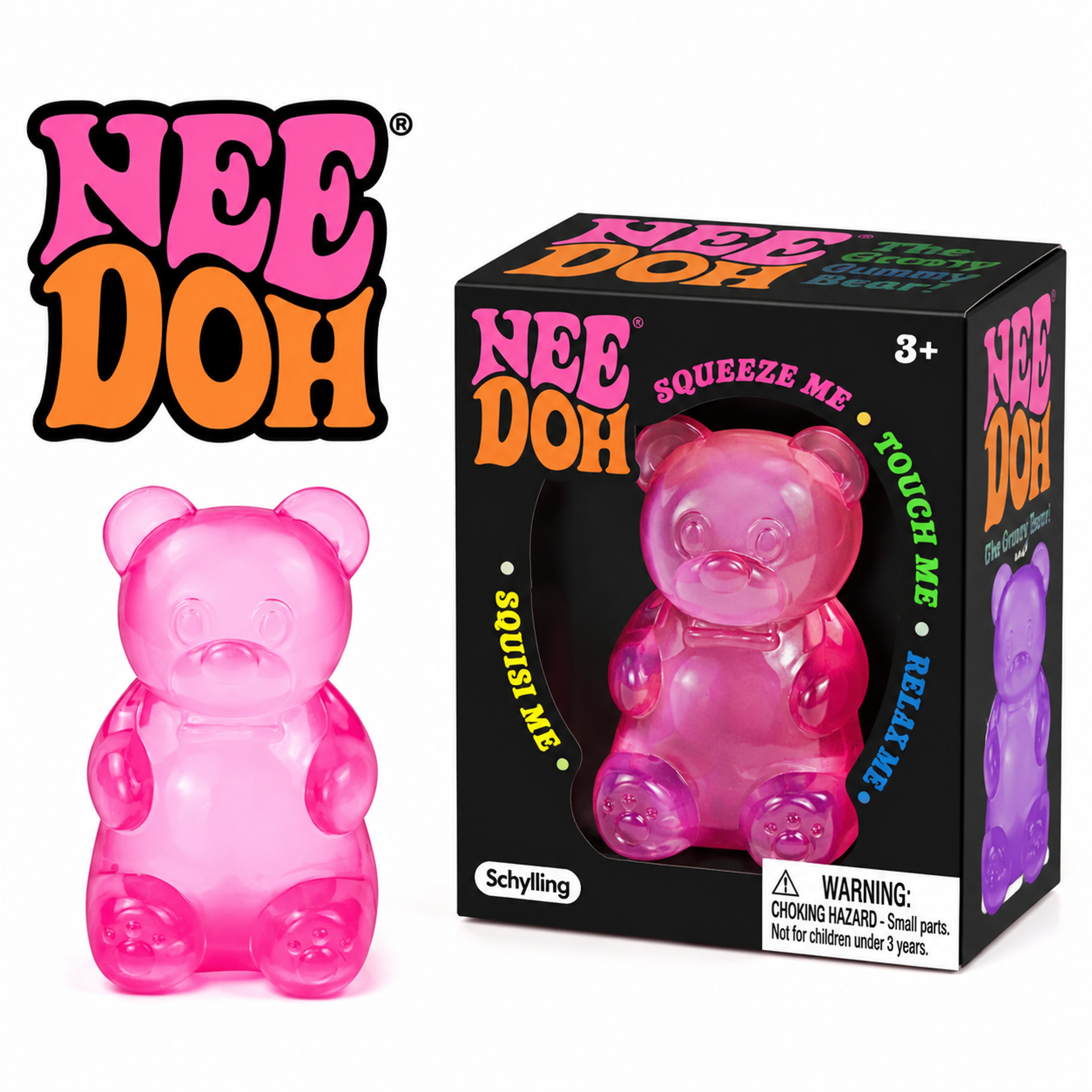 NEEDOH Soft Gummy Bear Fidget Squeeze Toy TPR Sensory Stress Relief Toy Kids Birthday Party Gift – view 1