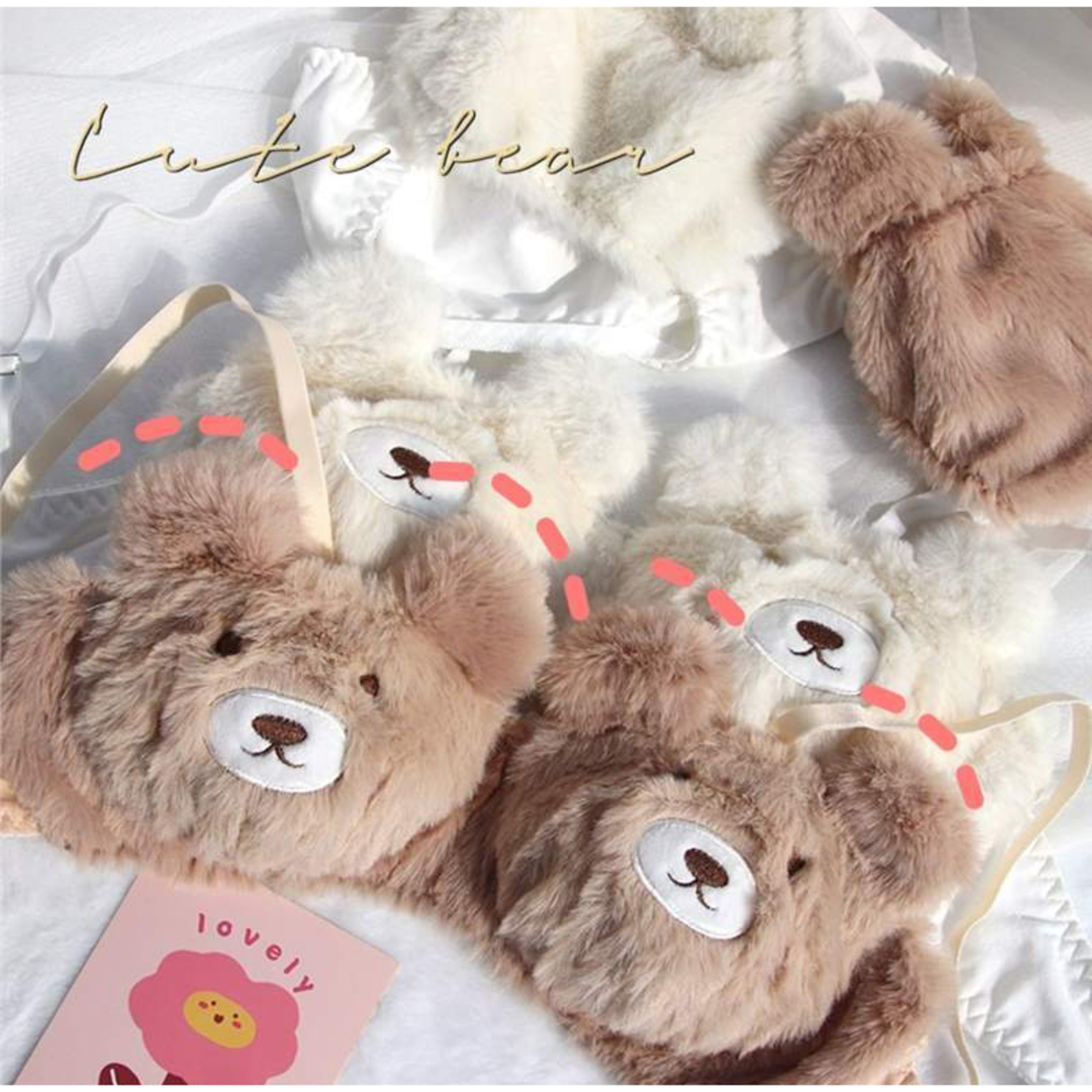 Women's Cute Bear Plush Wireless Bra with Adjustable Straps – view 3