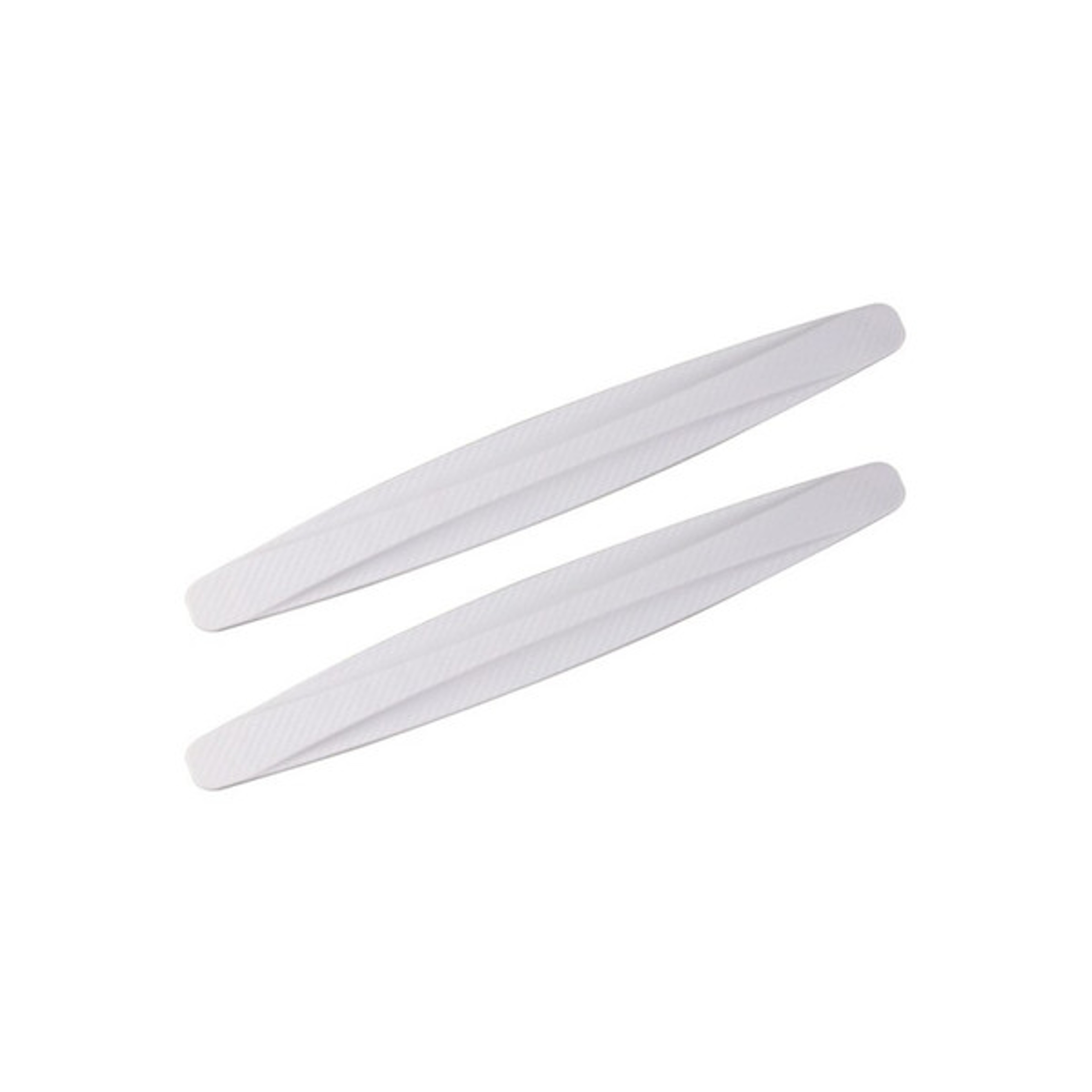 2 Pc Adhesive Bumper Protector Strip For Front & Rear Bumperswhite