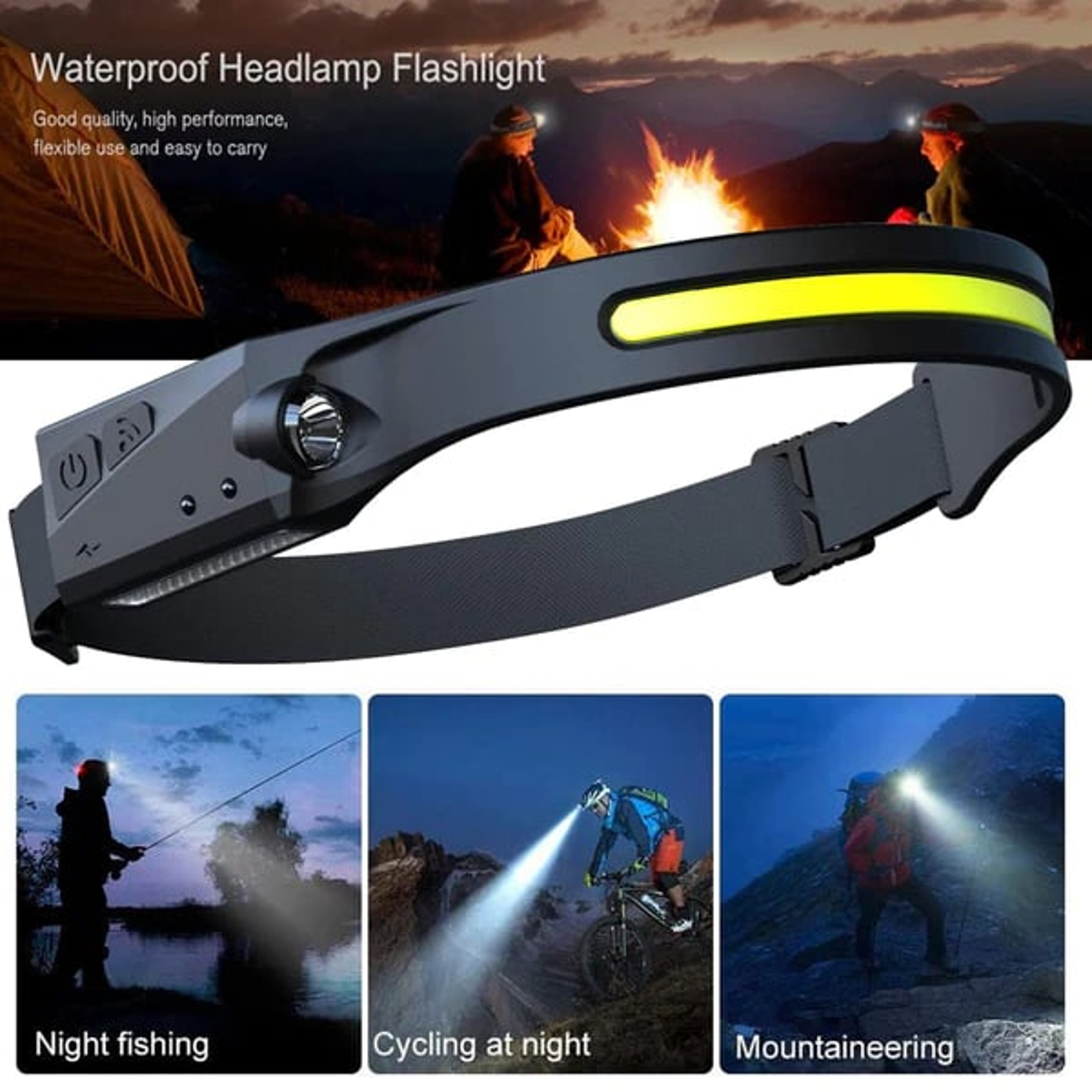 Wide Range Wave Sensor LED Headlamp 7
