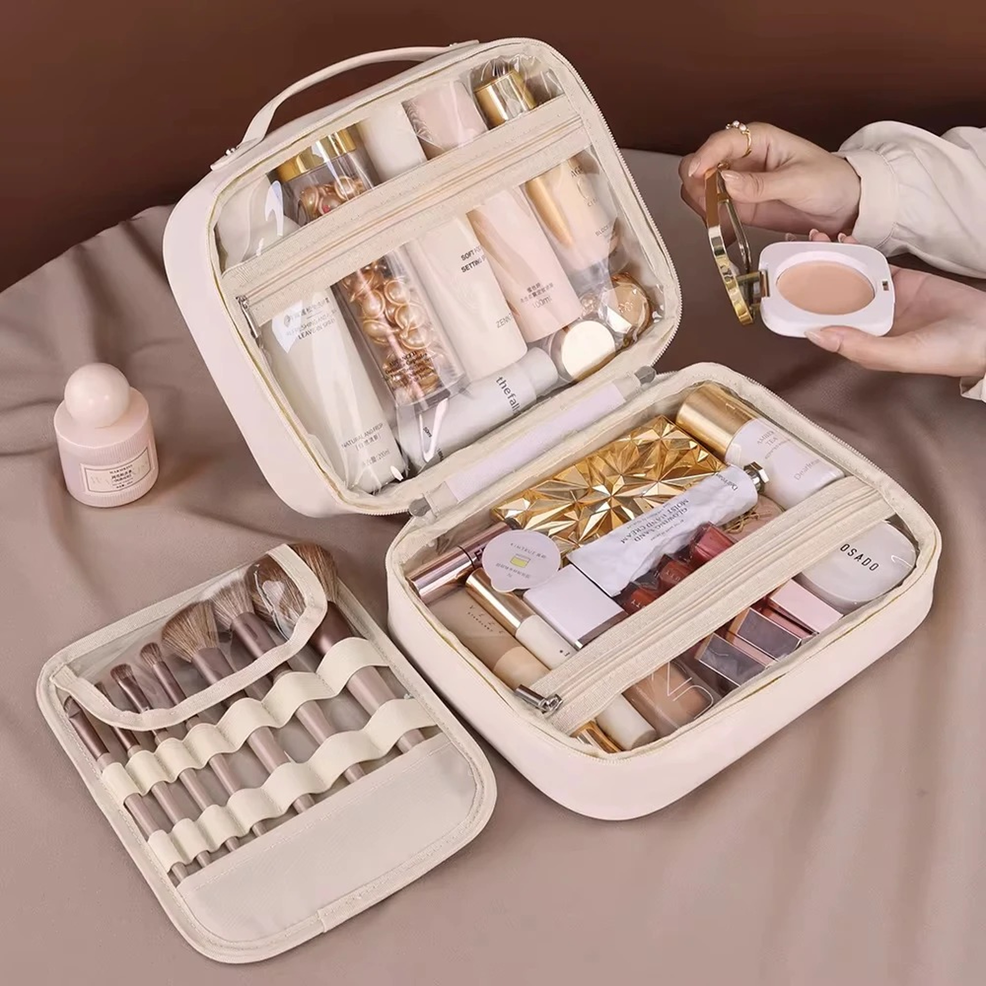 Multi-Compartment Toiletry Cosmetics Bag  1